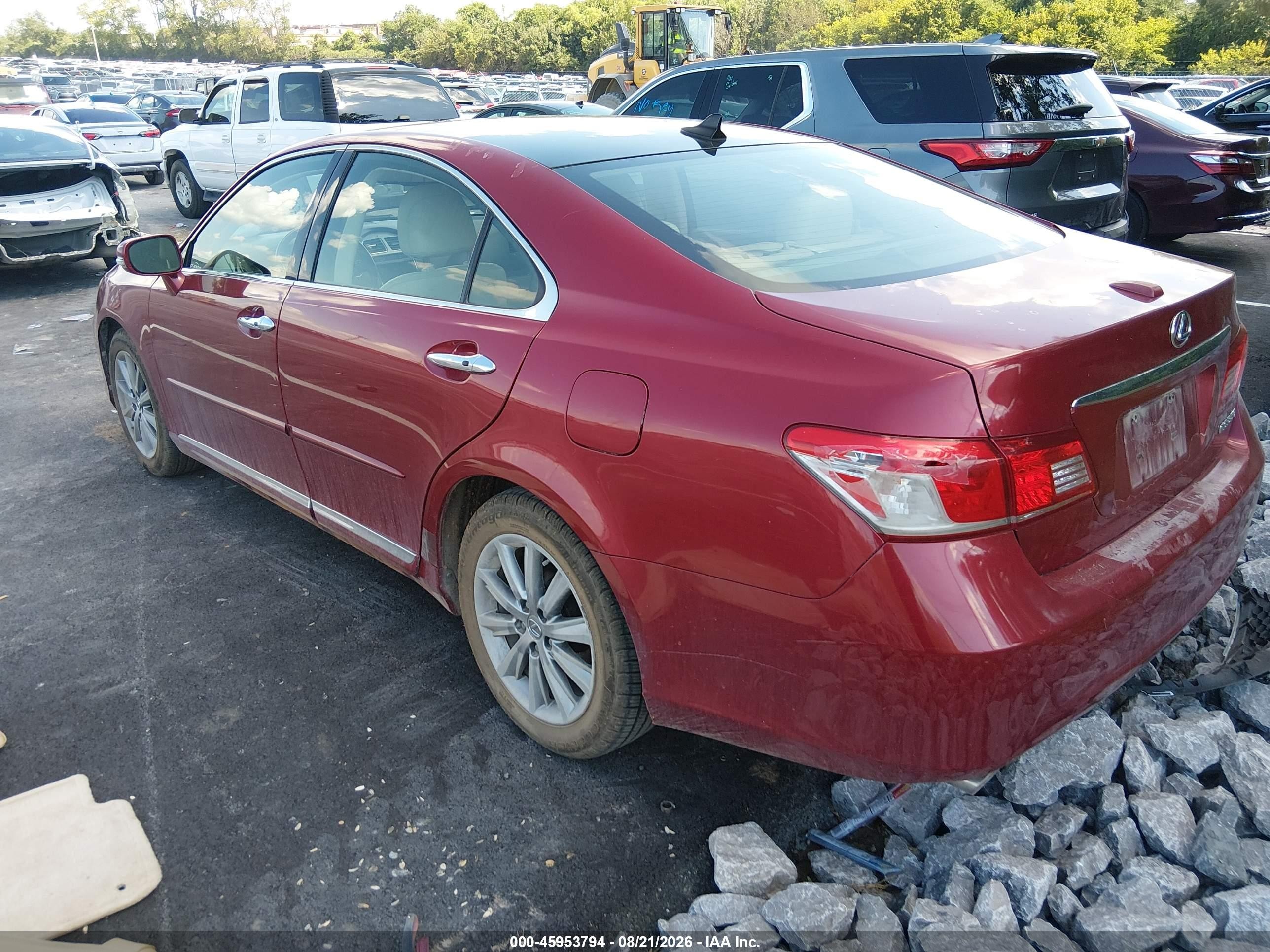 2011 Lexus Es 350   Burgundy vin: JTHBK1EG6B2433696