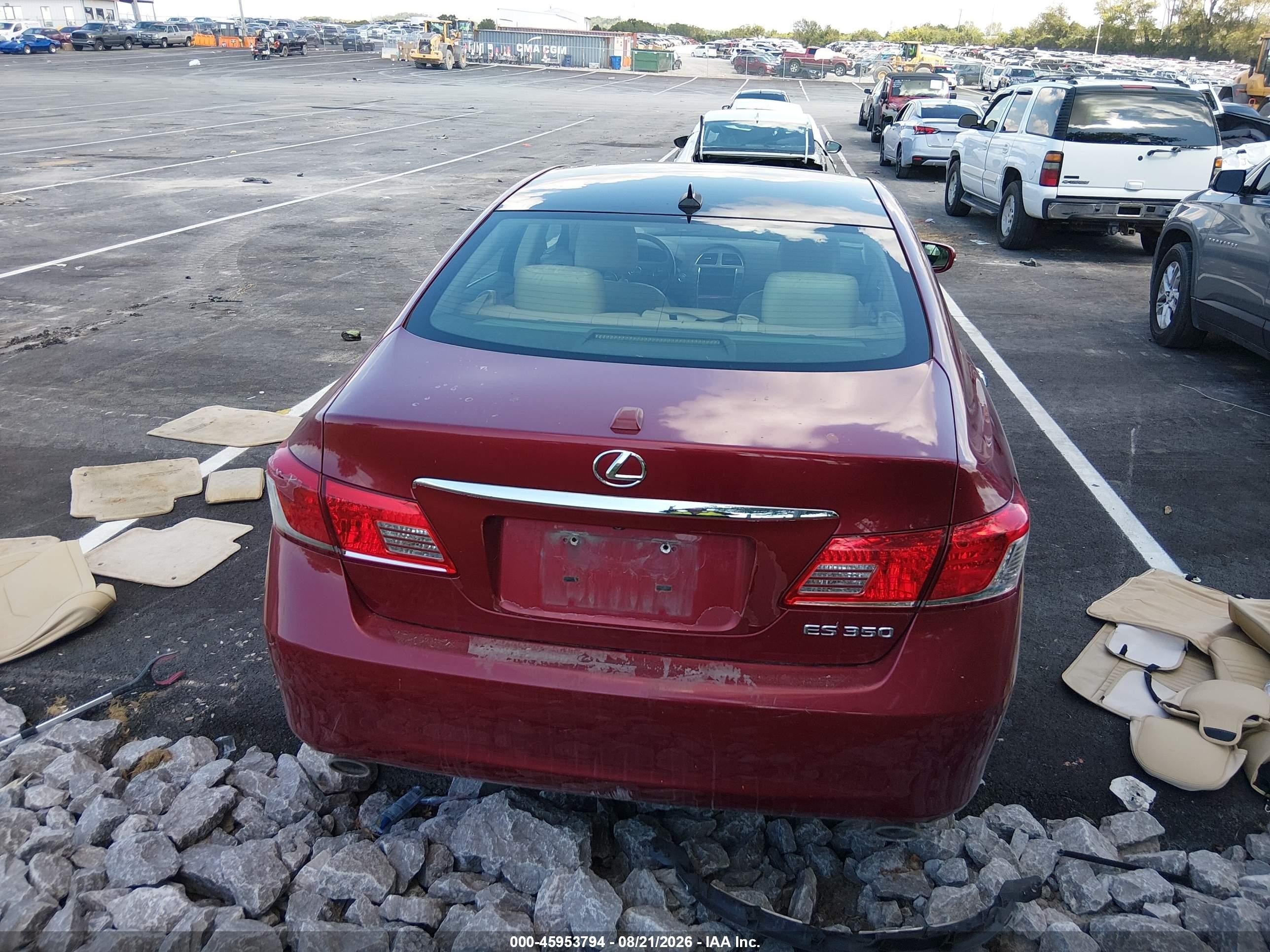 2011 Lexus Es 350   Burgundy vin: JTHBK1EG6B2433696