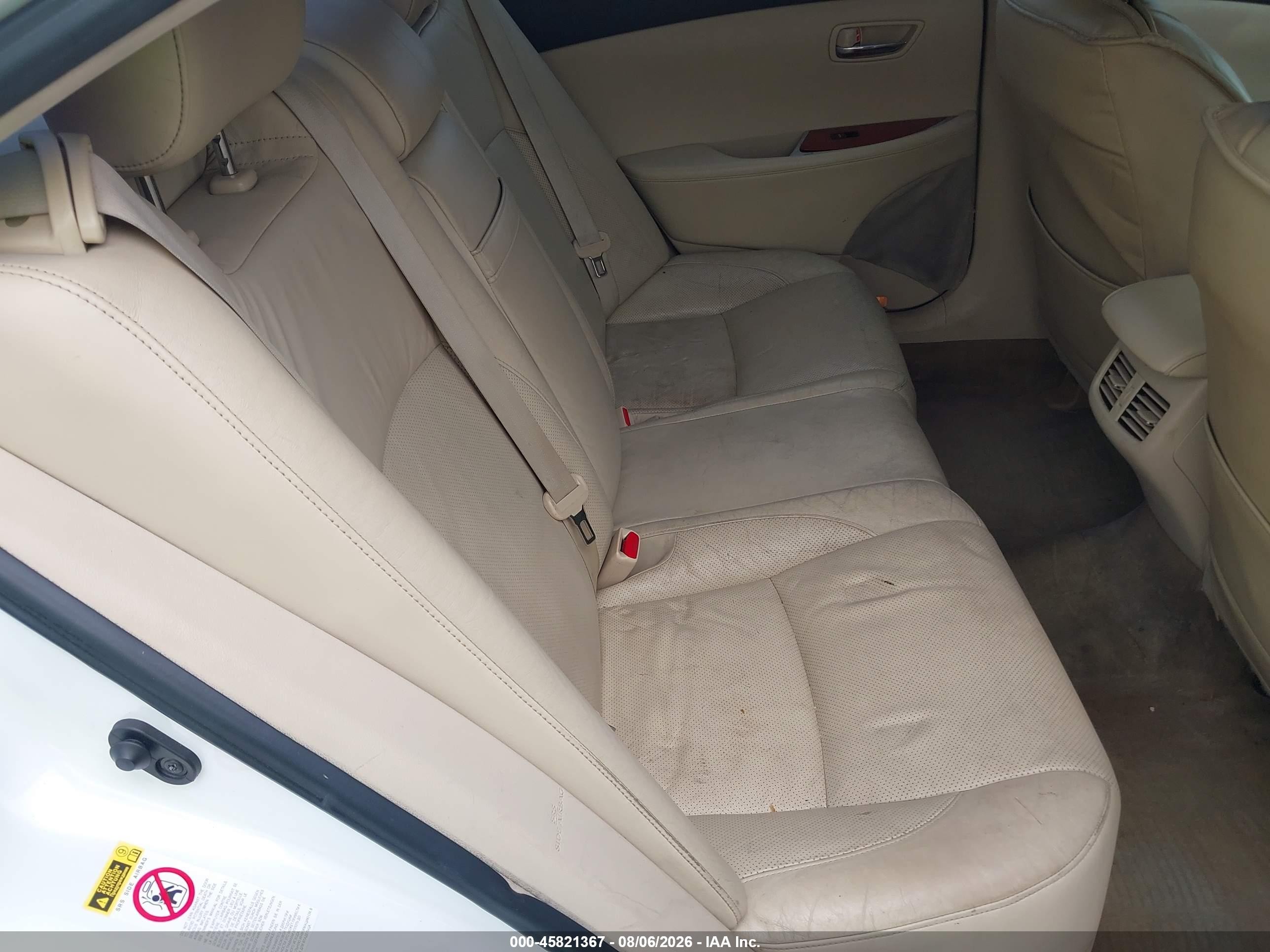 2011 Lexus Es 350   White vin: JTHBK1EG6B2441040