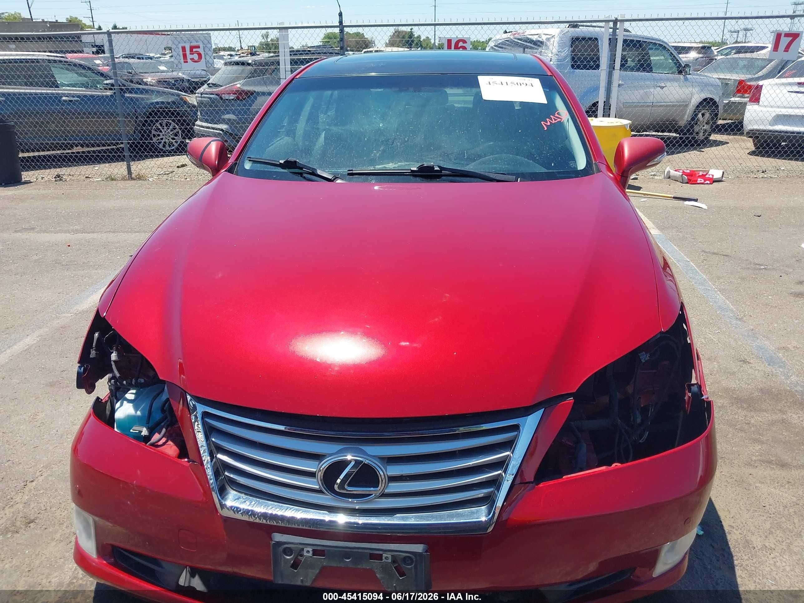 2011 Lexus Es 350   Красный vin: JTHBK1EG6B2469291