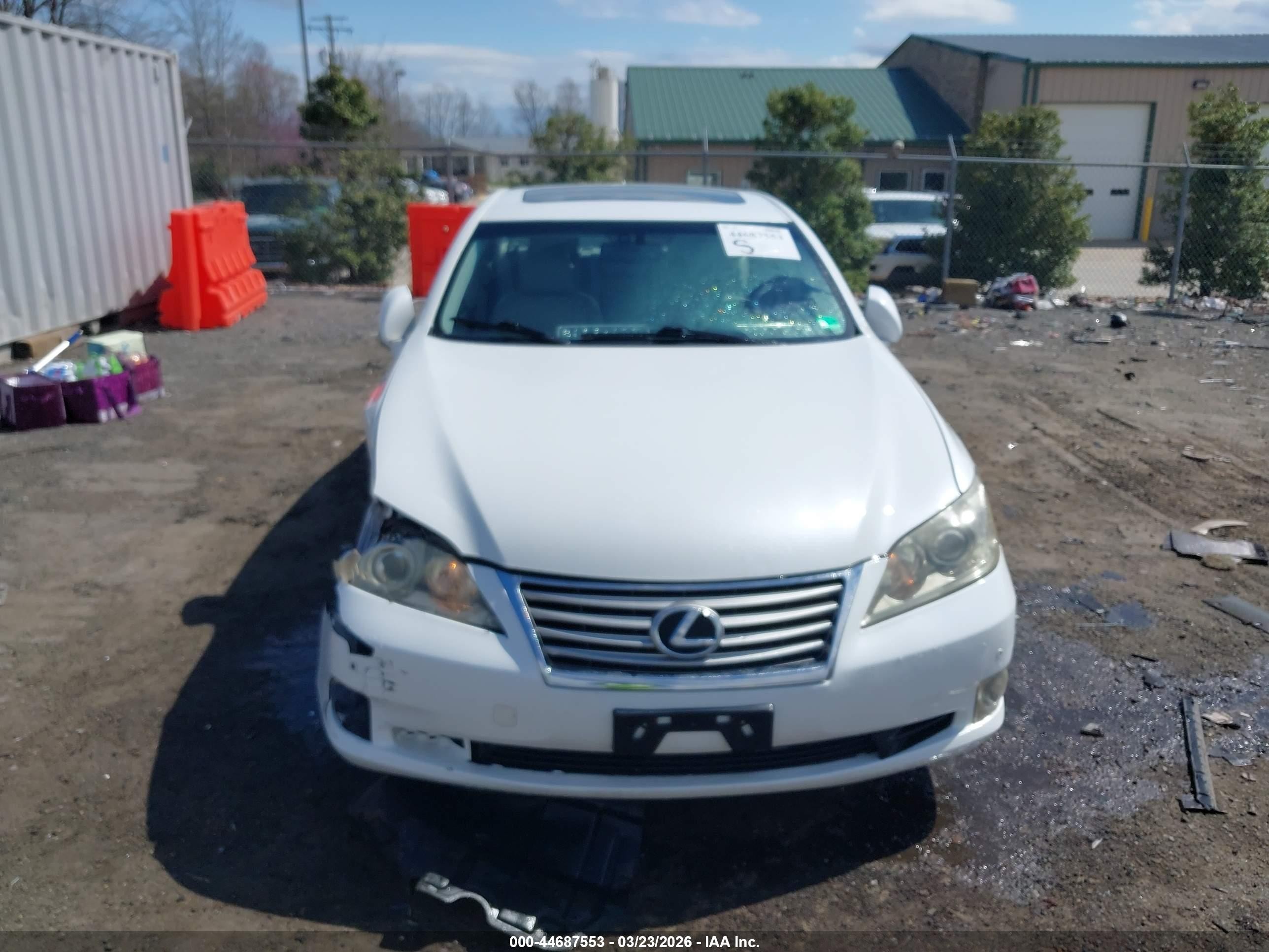 2012 Lexus Es 350   White vin: JTHBK1EG6C2473200