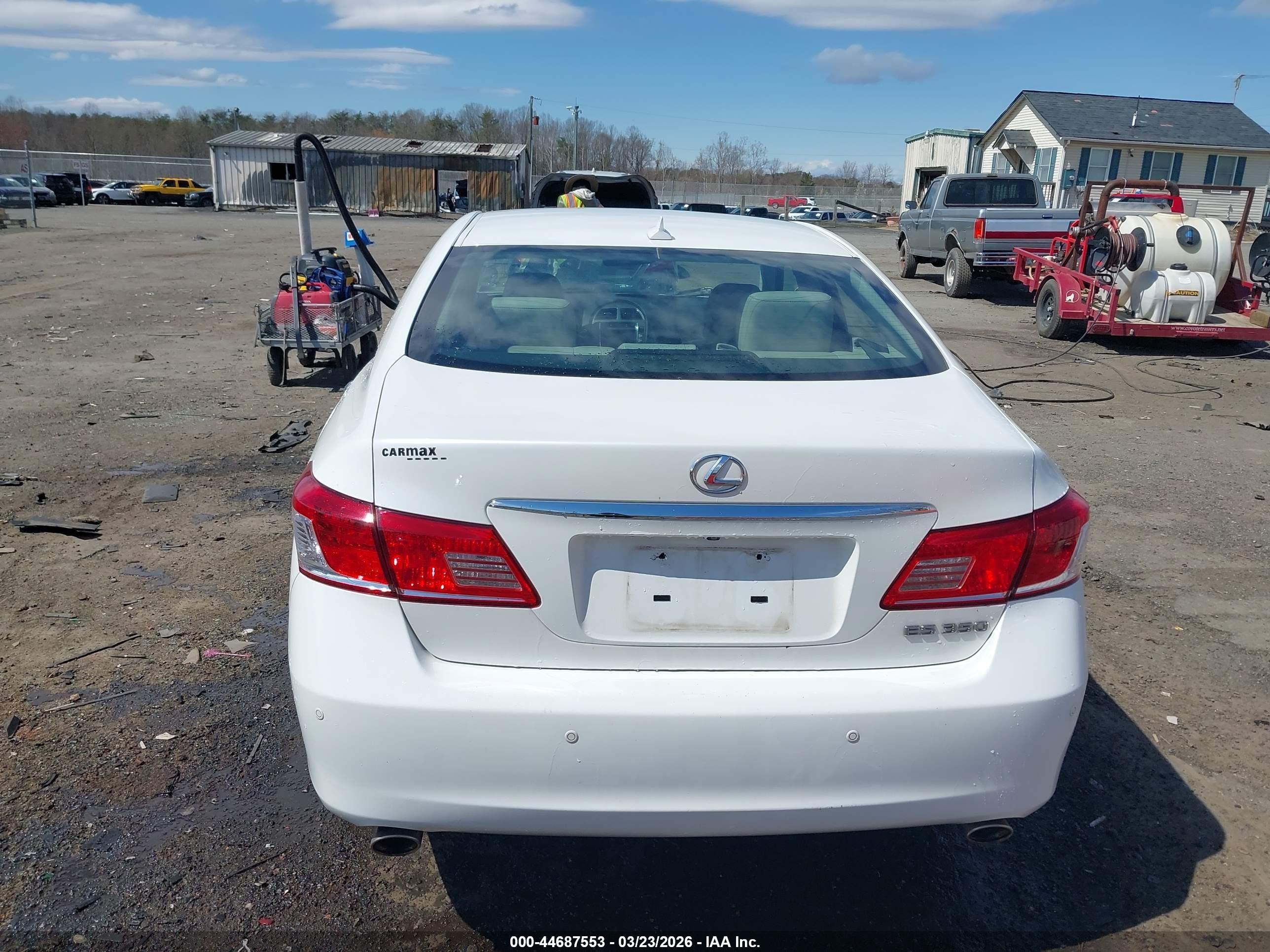 2012 Lexus Es 350   White vin: JTHBK1EG6C2473200