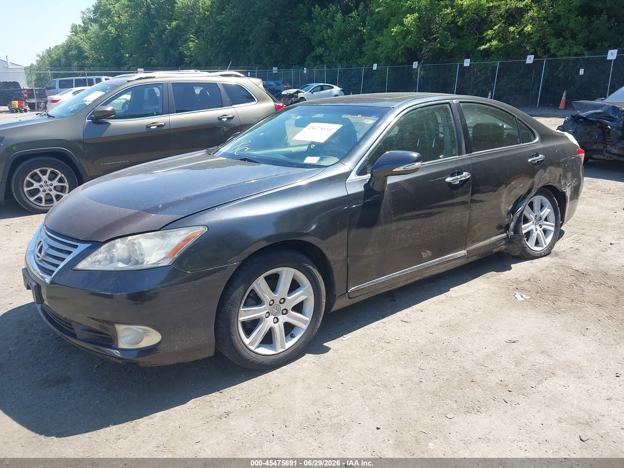 2010 Lexus Es 350   Black vin: JTHBK1EG7A2343004