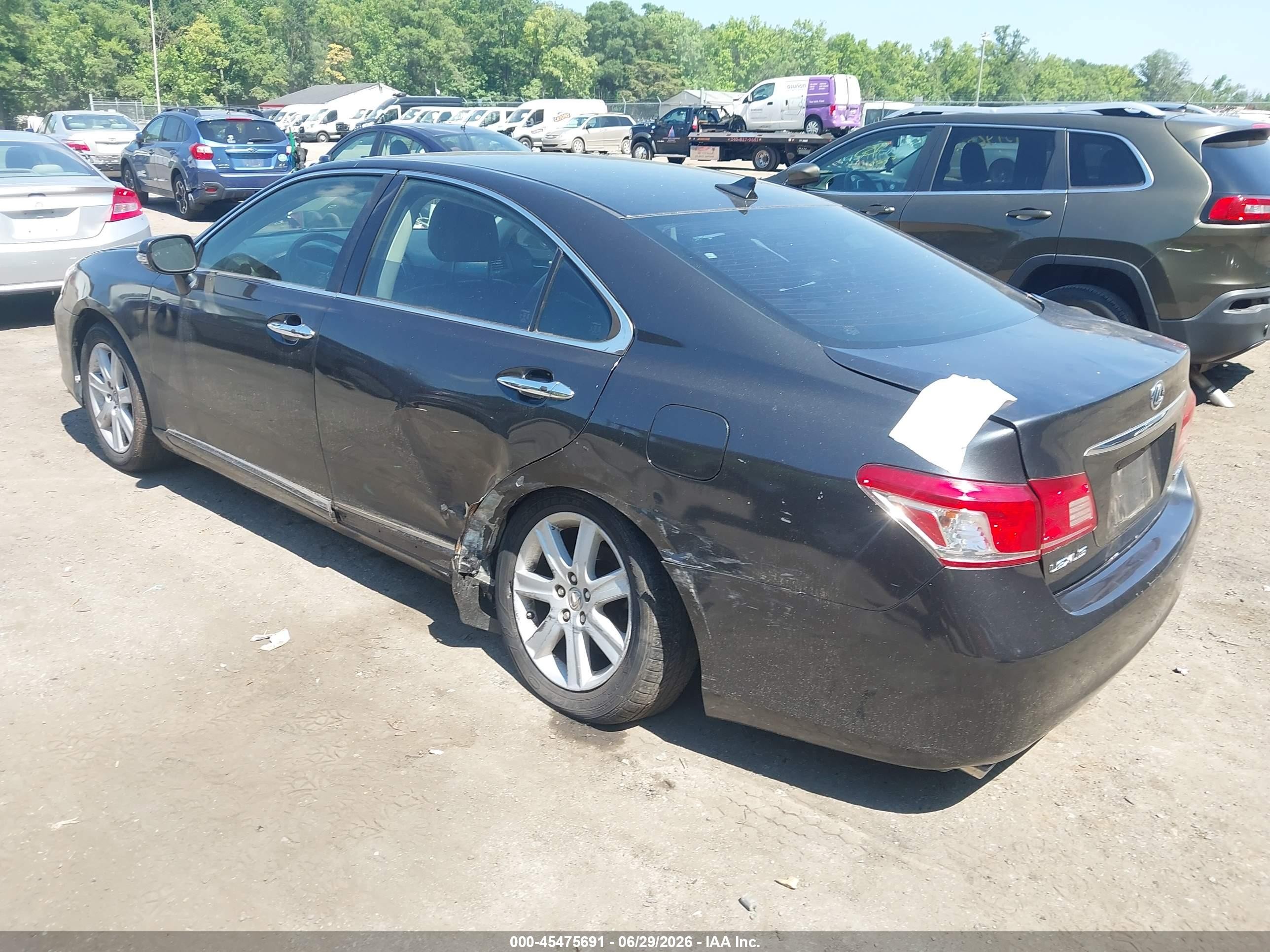 2010 Lexus Es 350   Black vin: JTHBK1EG7A2343004