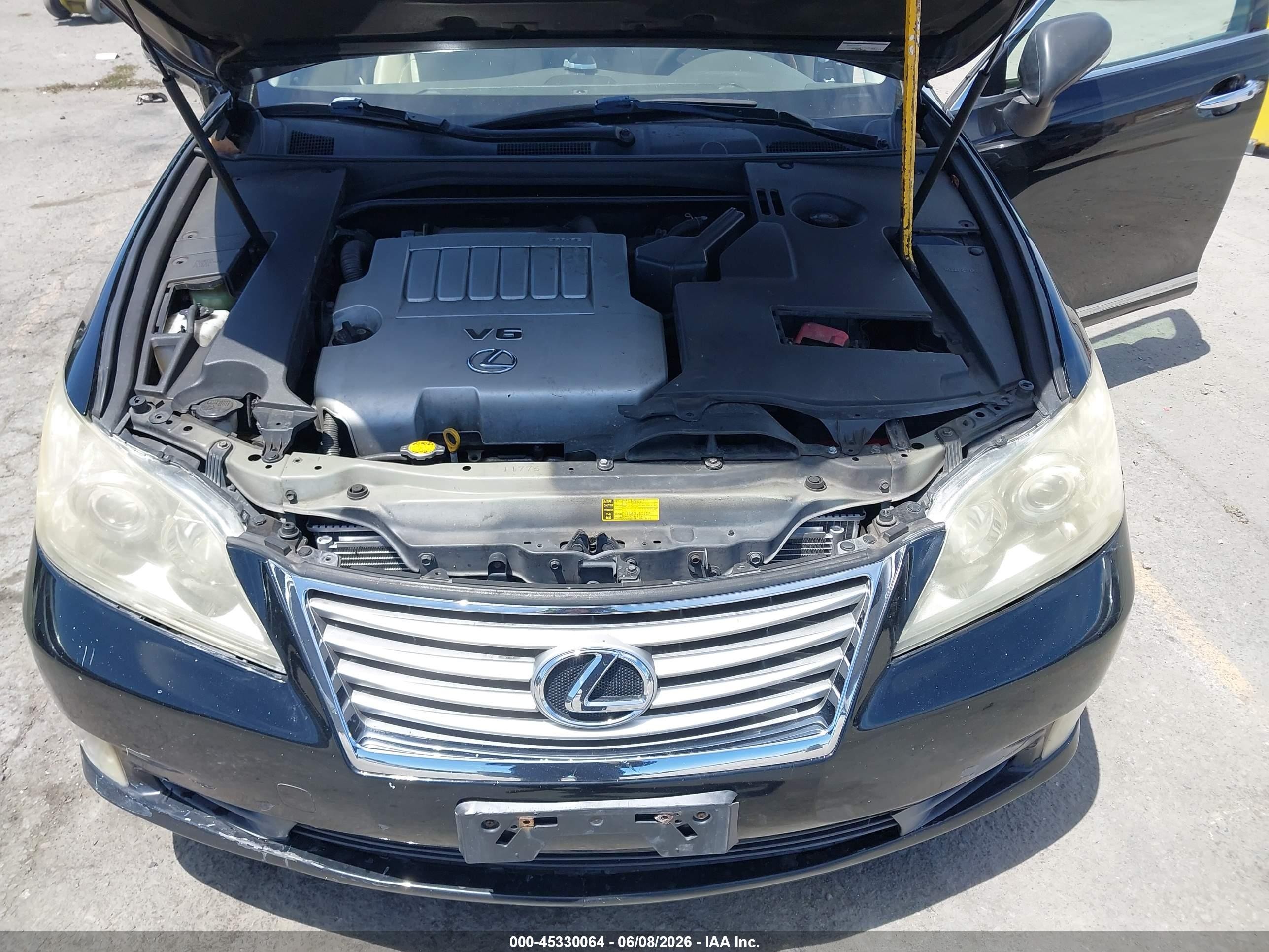 2010 Lexus Es 350   Black vin: JTHBK1EG7A2349918
