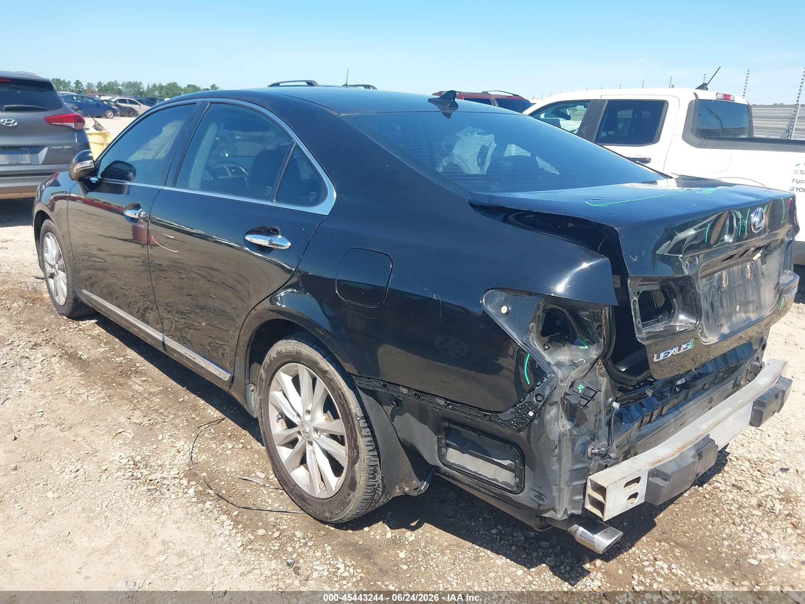 2010 Lexus Es 350   Black vin: JTHBK1EG7A2369280