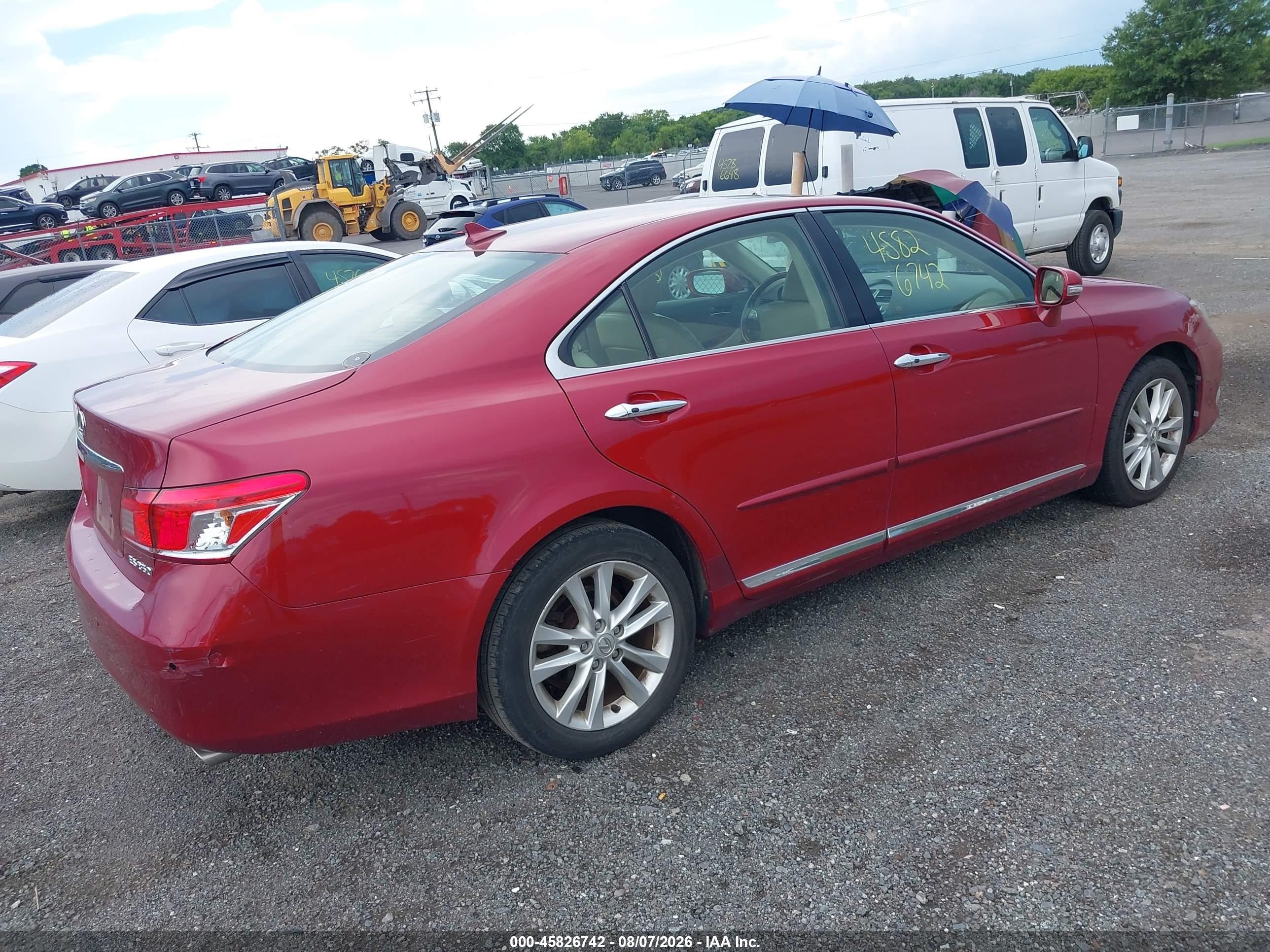 2010 Lexus Es 350   Red vin: JTHBK1EG7A2412466