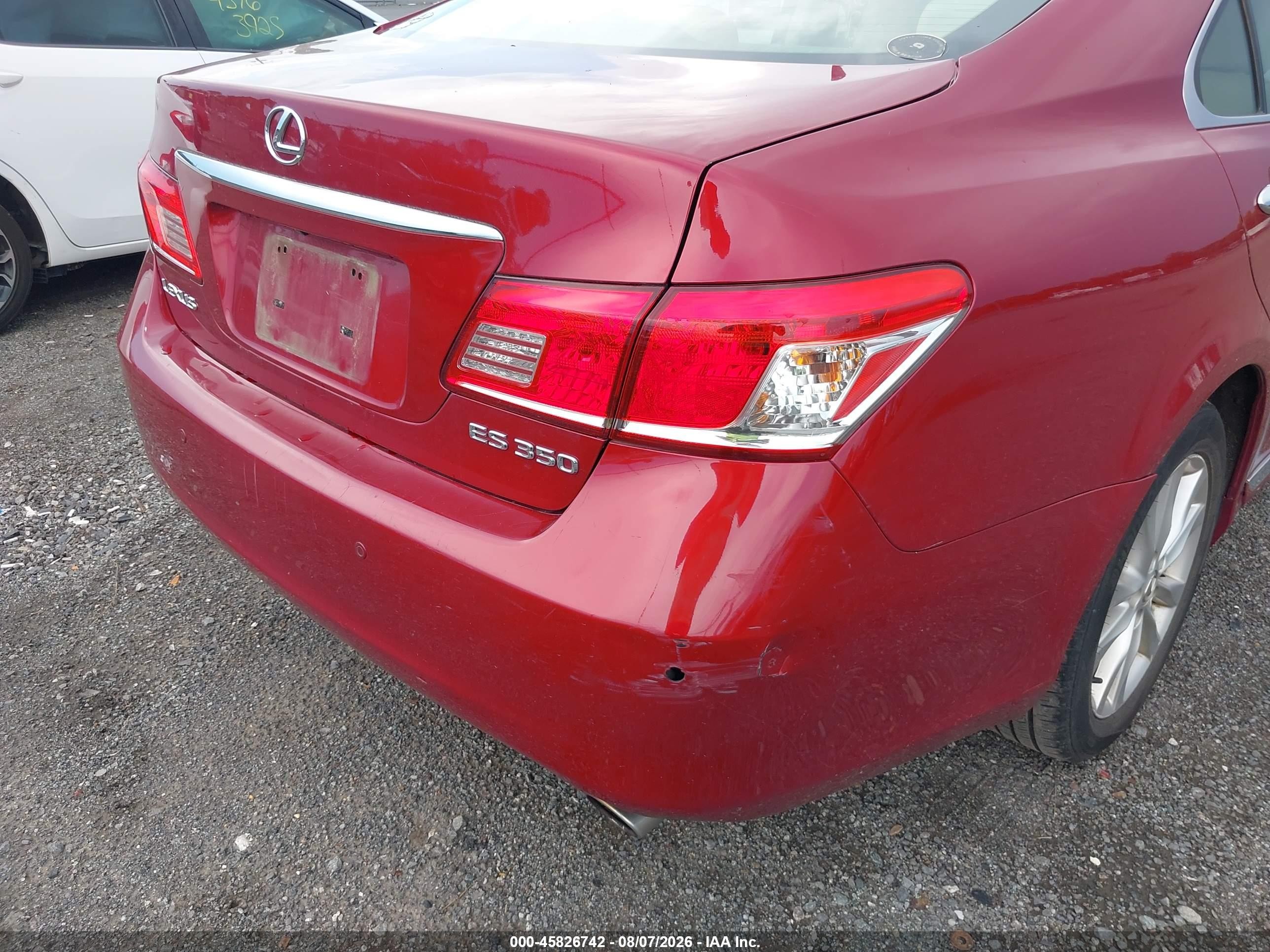 2010 Lexus Es 350   Red vin: JTHBK1EG7A2412466