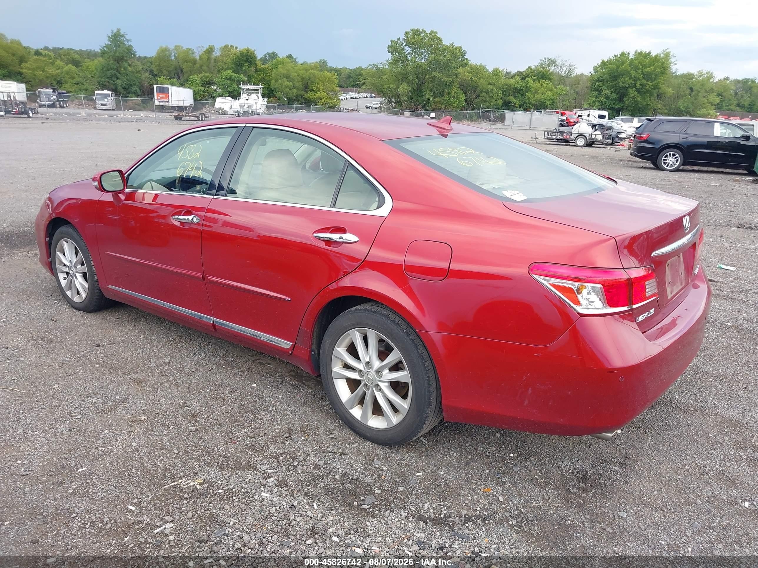 2010 Lexus Es 350   Red vin: JTHBK1EG7A2412466