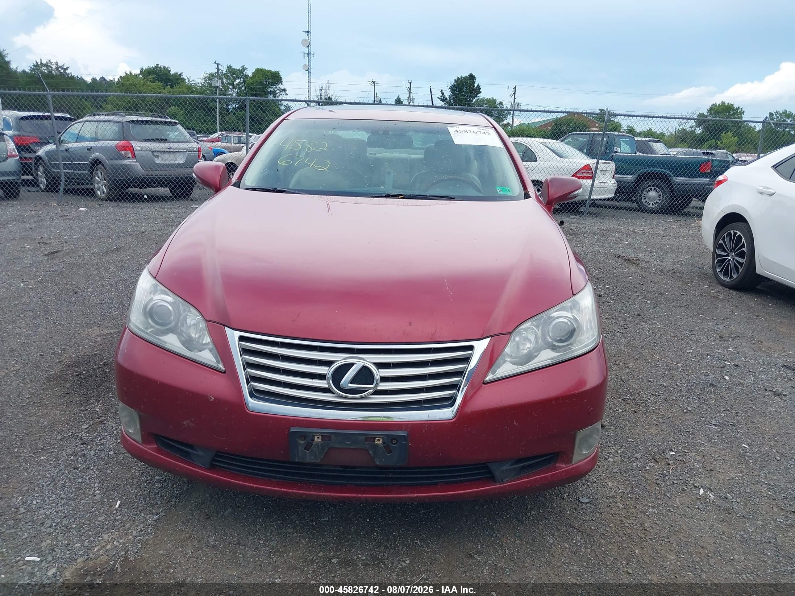 2010 Lexus Es 350   Red vin: JTHBK1EG7A2412466