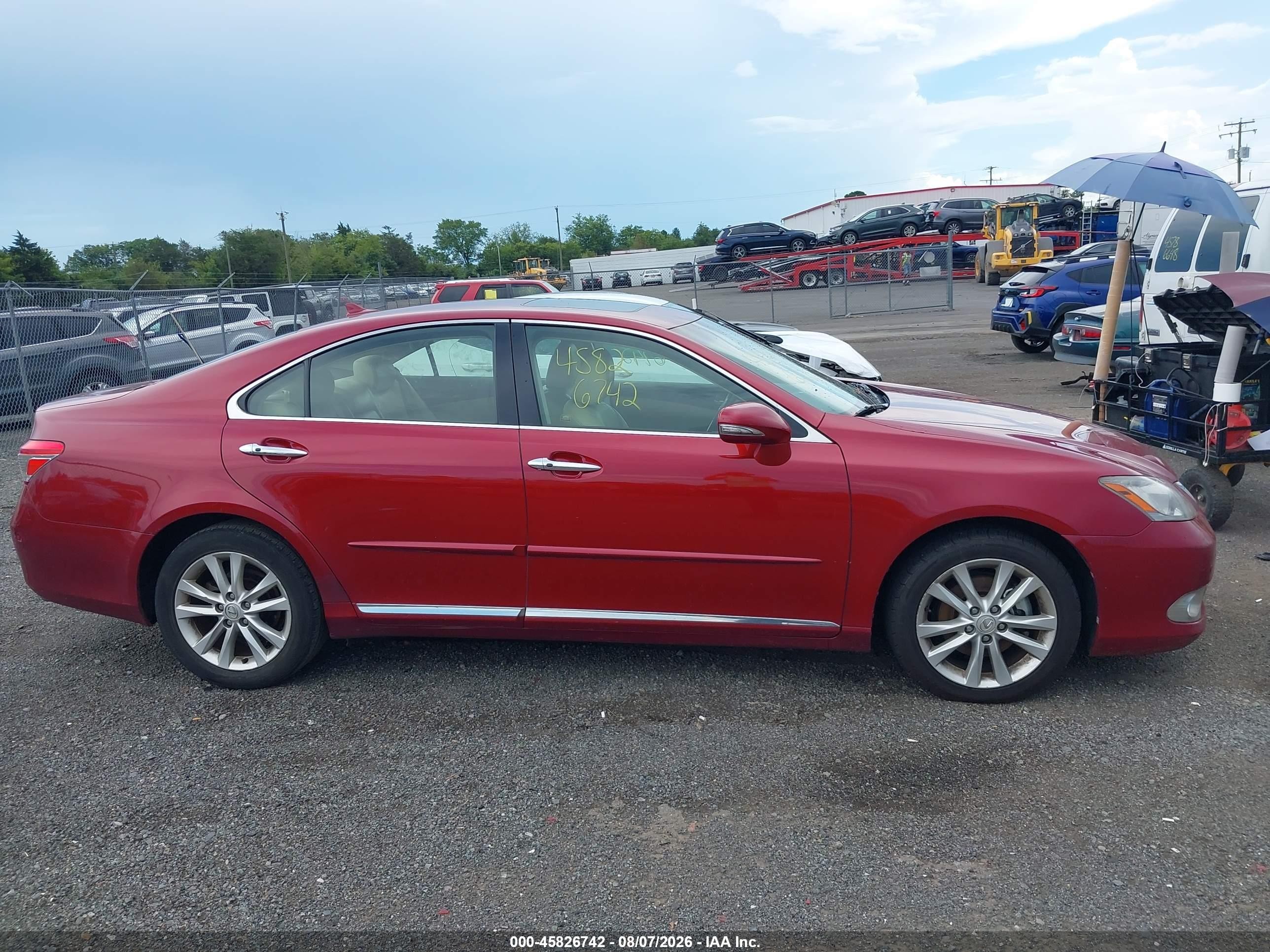2010 Lexus Es 350   Red vin: JTHBK1EG7A2412466