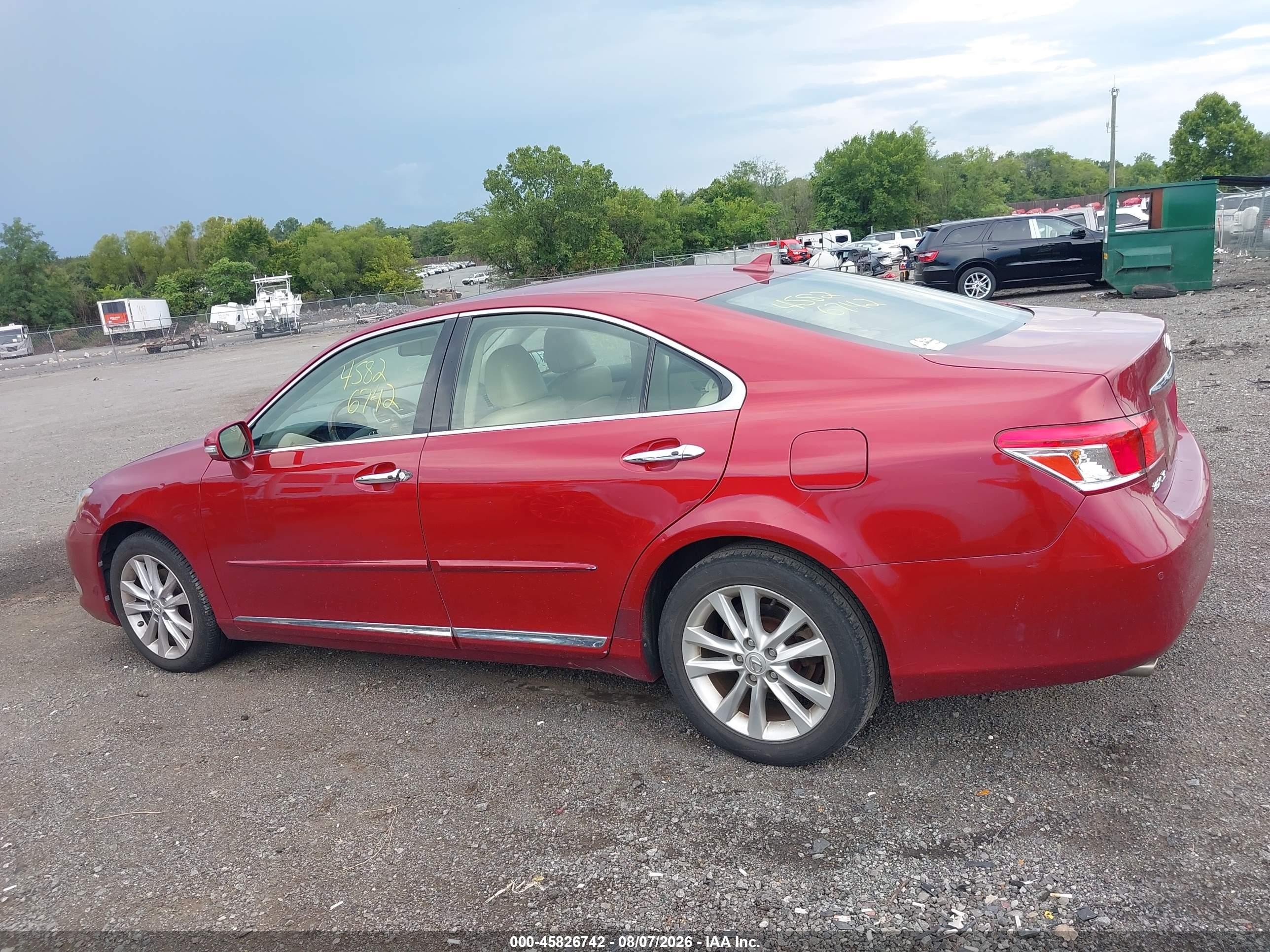 2010 Lexus Es 350   Red vin: JTHBK1EG7A2412466