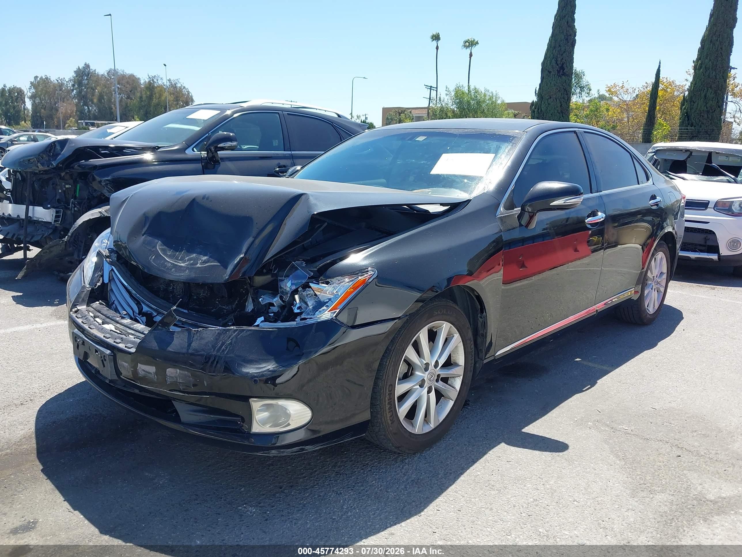 2011 Lexus Es 350   Black vin: JTHBK1EG7B2421976