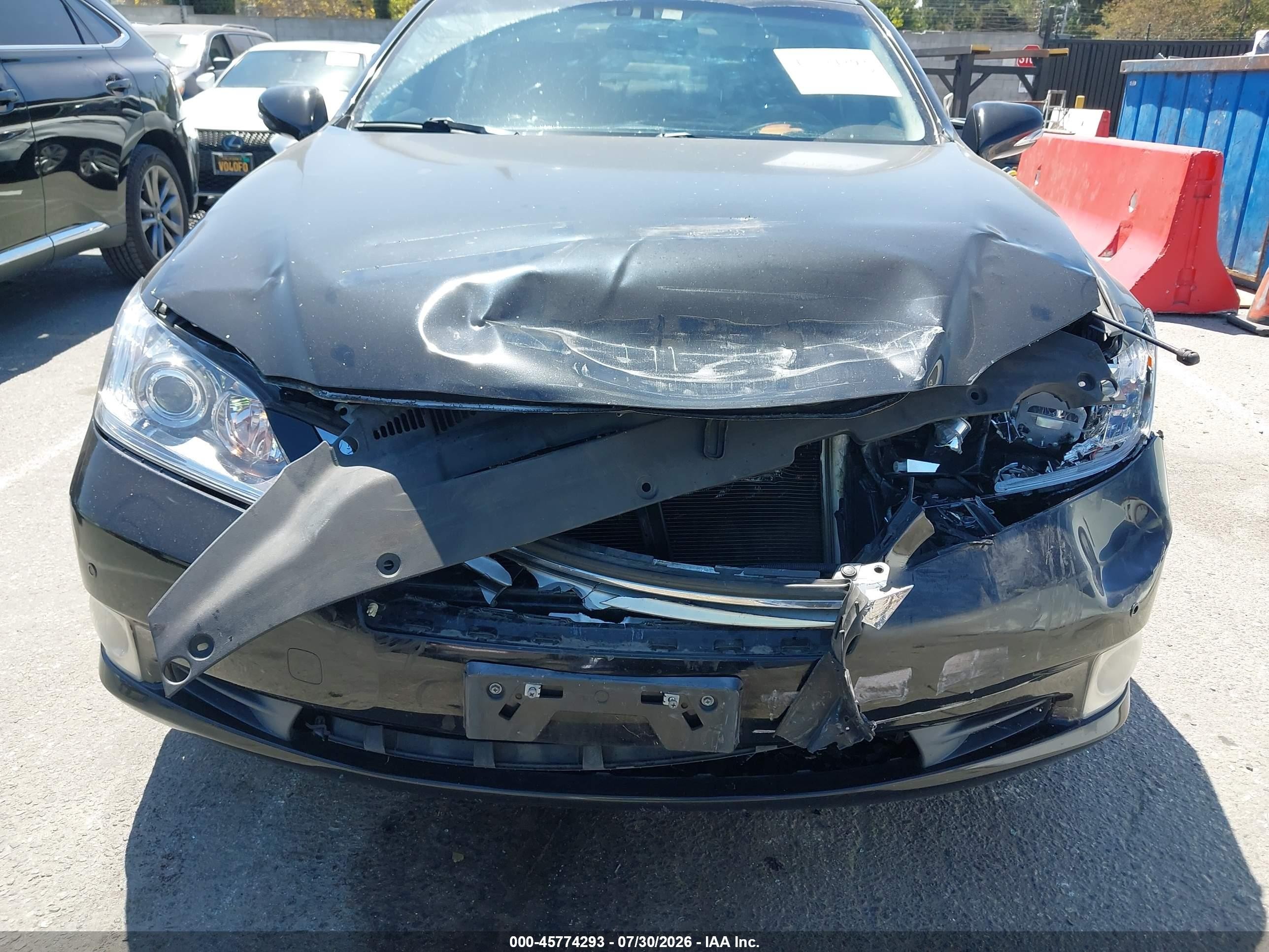 2011 Lexus Es 350   Black vin: JTHBK1EG7B2421976