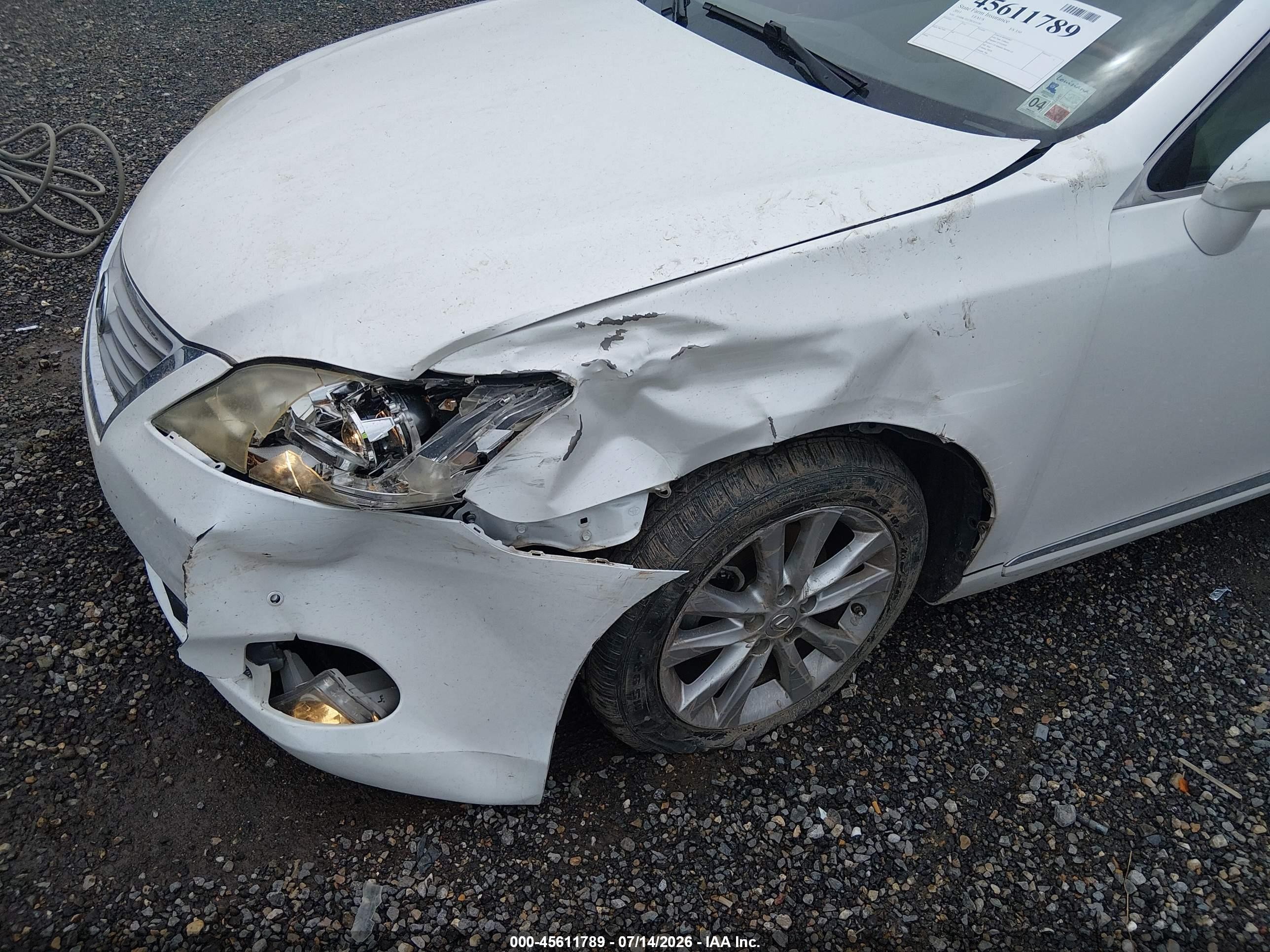 2011 Lexus Es 350   White vin: JTHBK1EG7B2431181