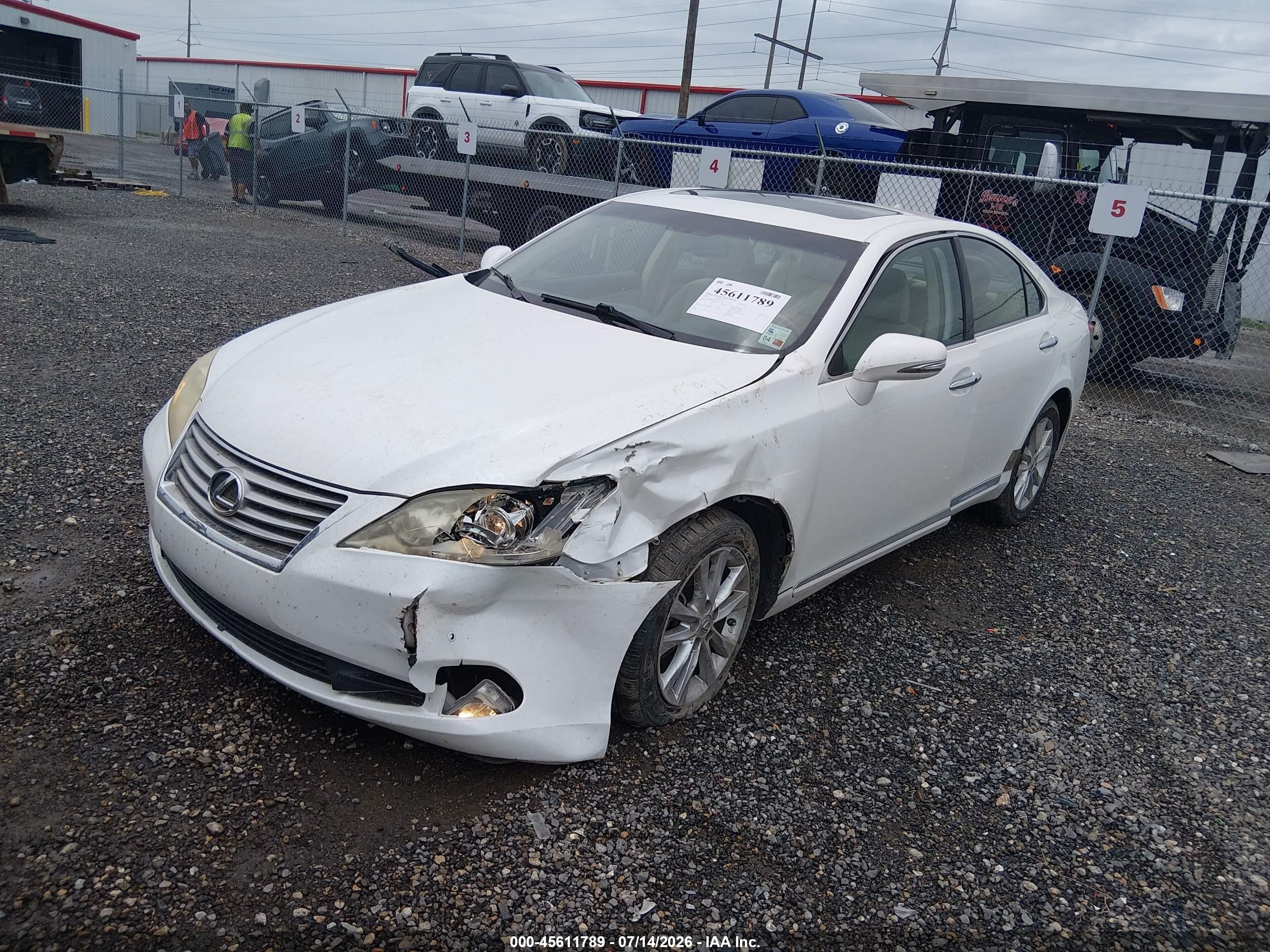 2011 Lexus Es 350   White vin: JTHBK1EG7B2431181