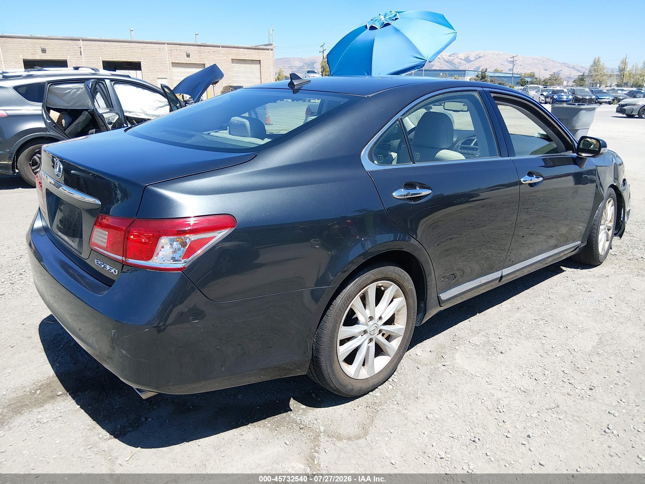 2011 Lexus Es 350 Black vin: JTHBK1EG7B2451625