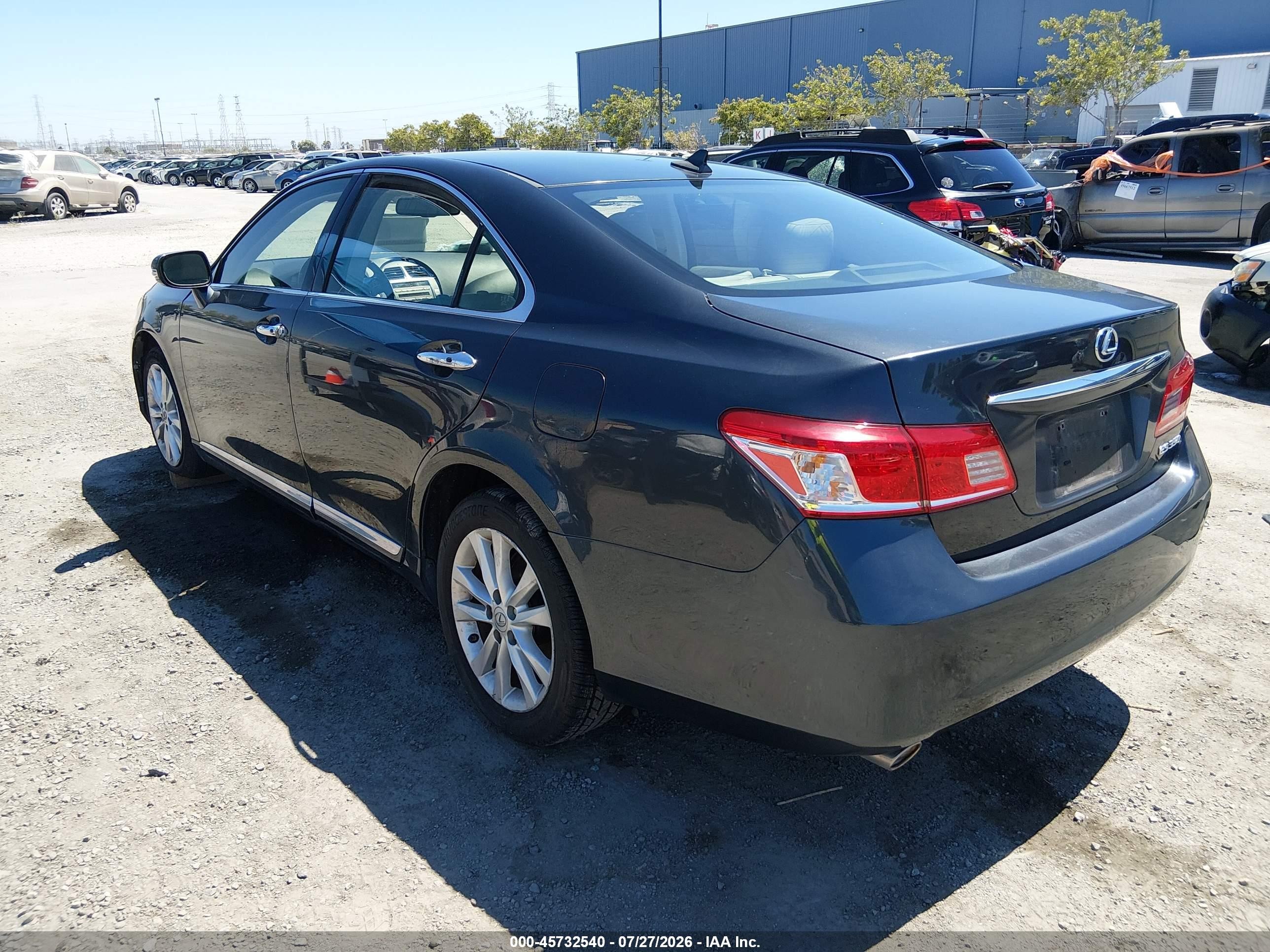 2011 Lexus Es 350 Black vin: JTHBK1EG7B2451625