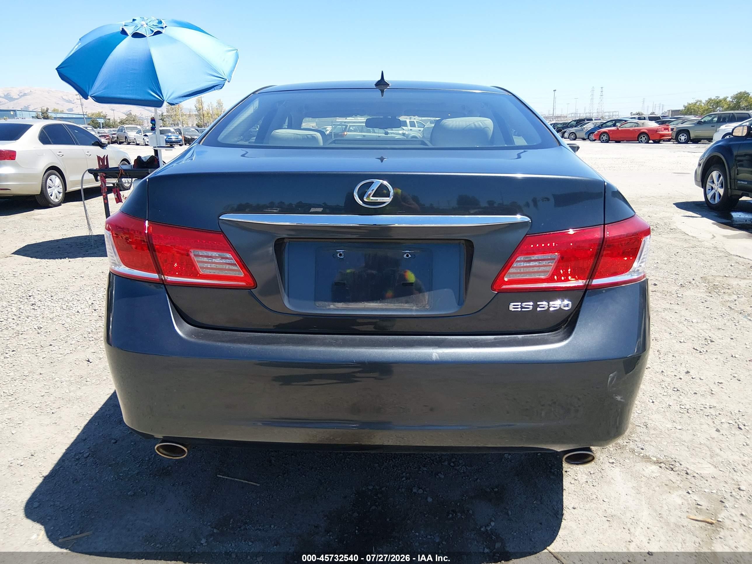 2011 Lexus Es 350 Black vin: JTHBK1EG7B2451625