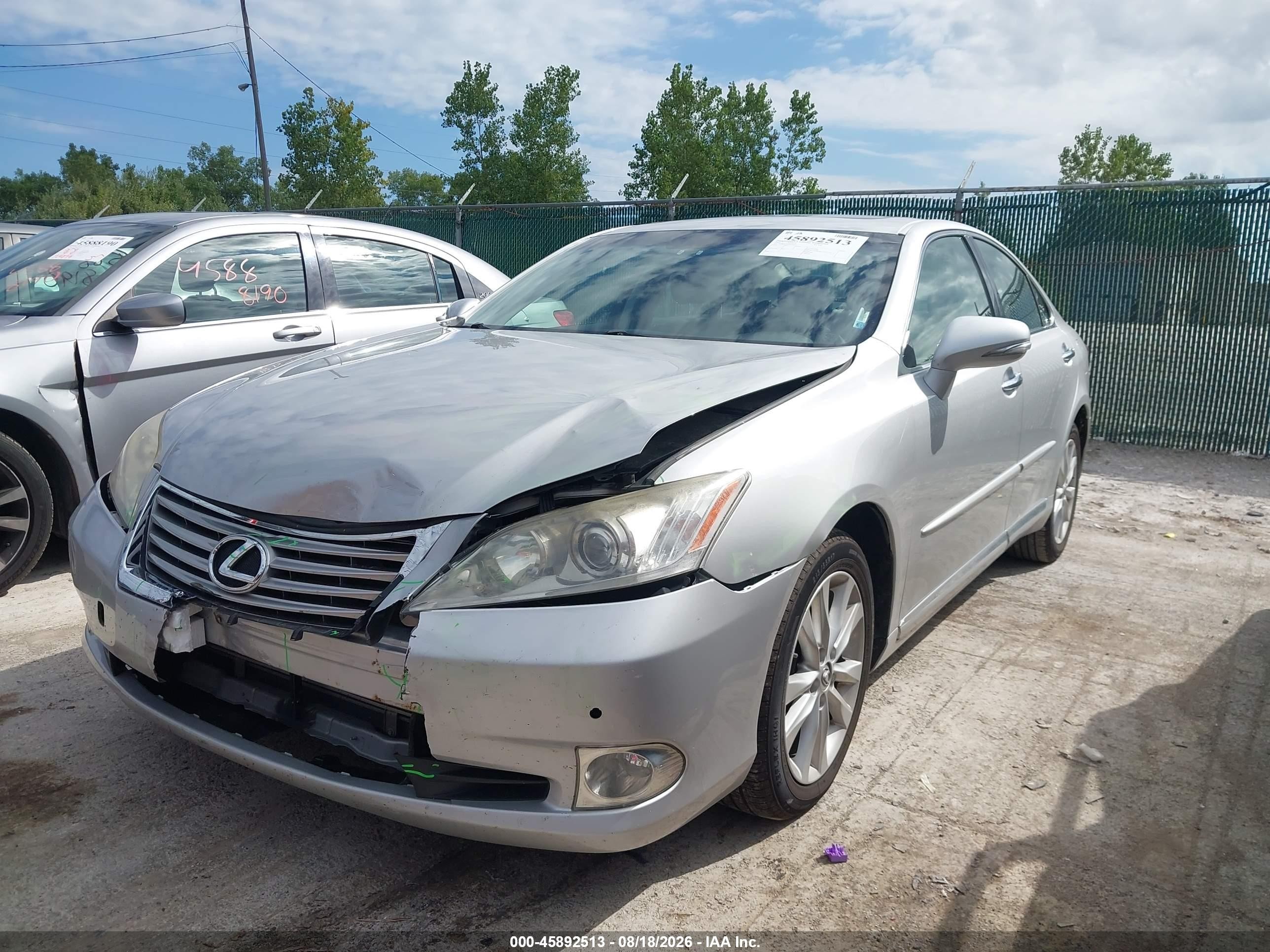 2012 Lexus Es 350   Silver vin: JTHBK1EG7C2477420