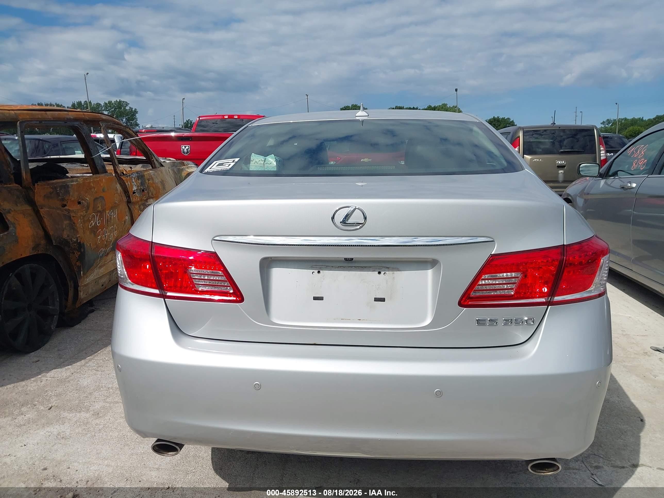 2012 Lexus Es 350   Silver vin: JTHBK1EG7C2477420
