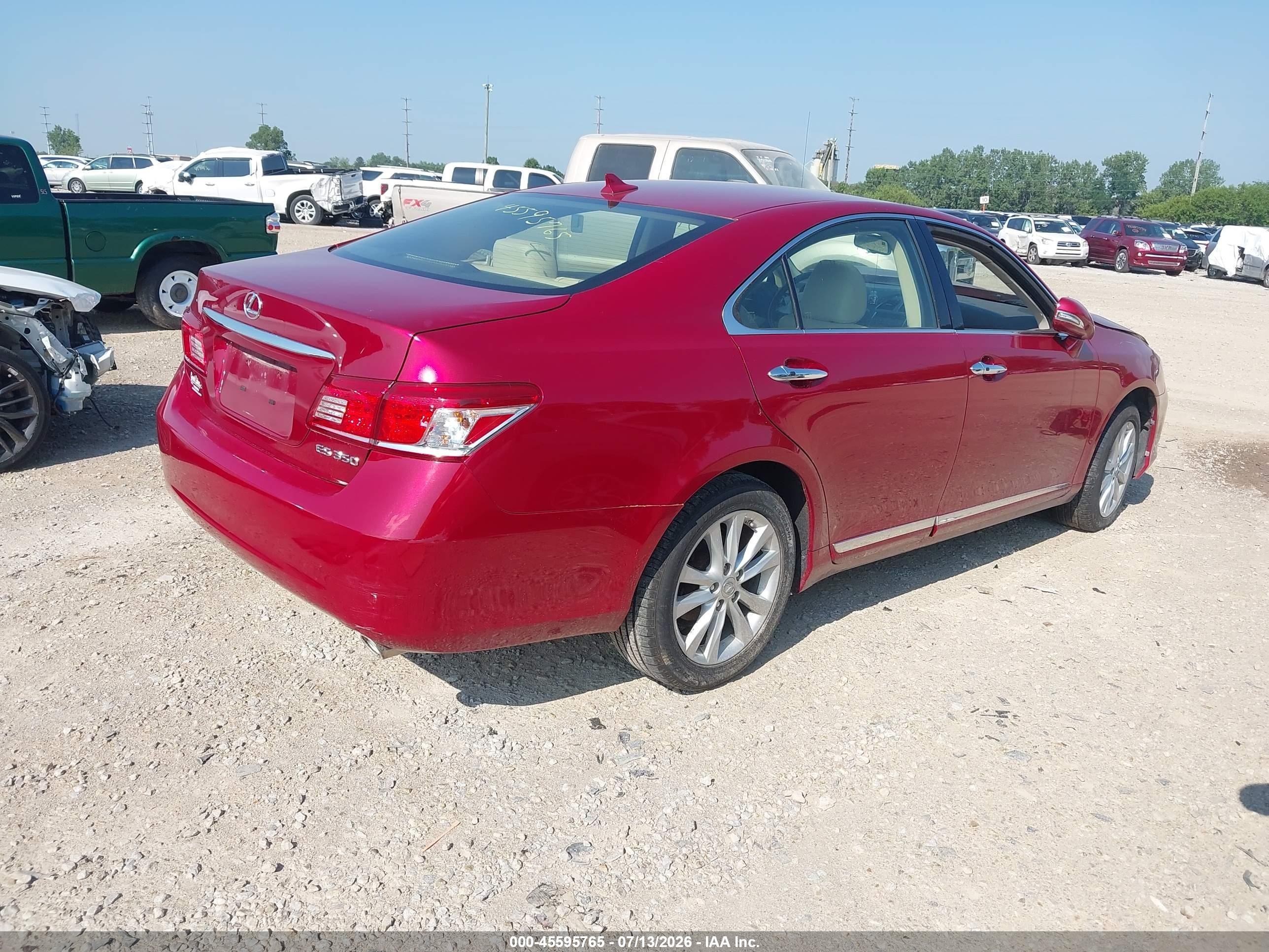 2012 Lexus Es 350   Красный vin: JTHBK1EG7C2478292