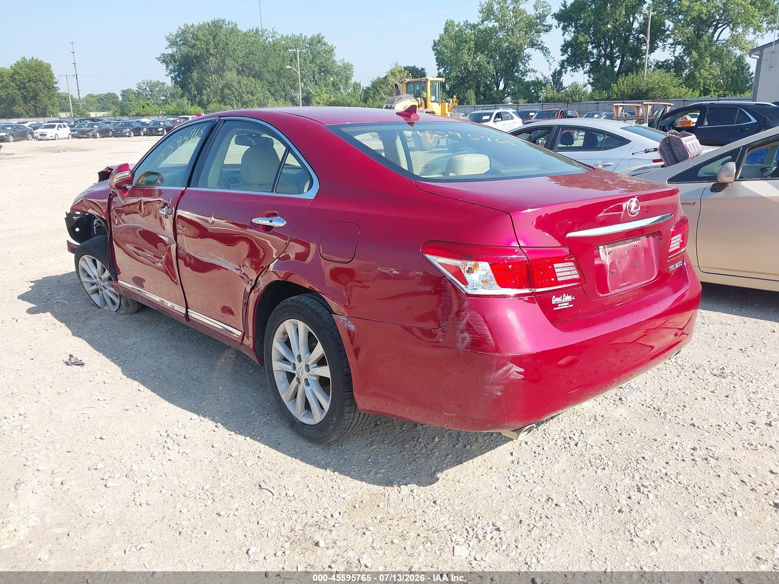 2012 Lexus Es 350   Красный vin: JTHBK1EG7C2478292