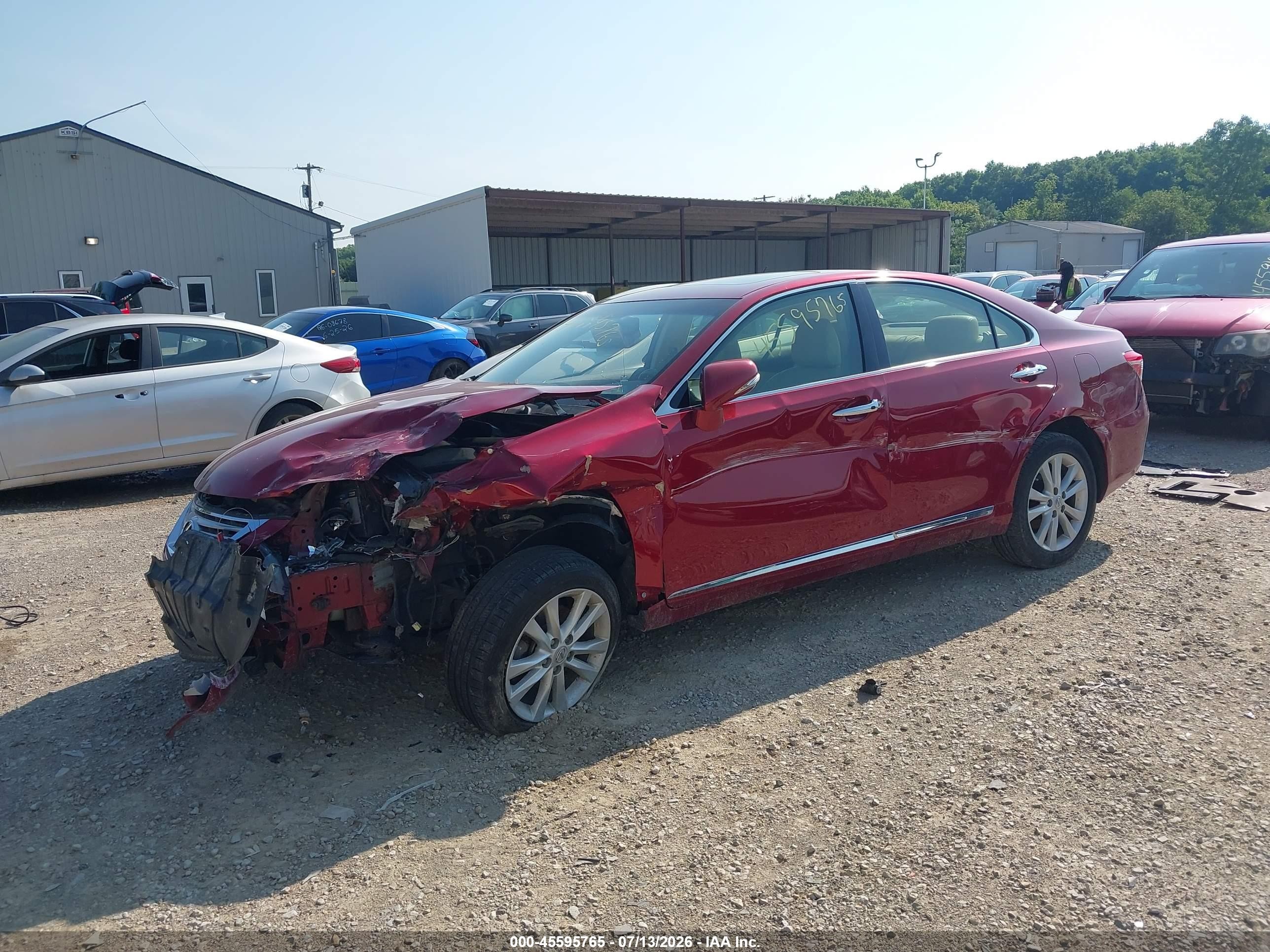 2012 Lexus Es 350   Красный vin: JTHBK1EG7C2478292