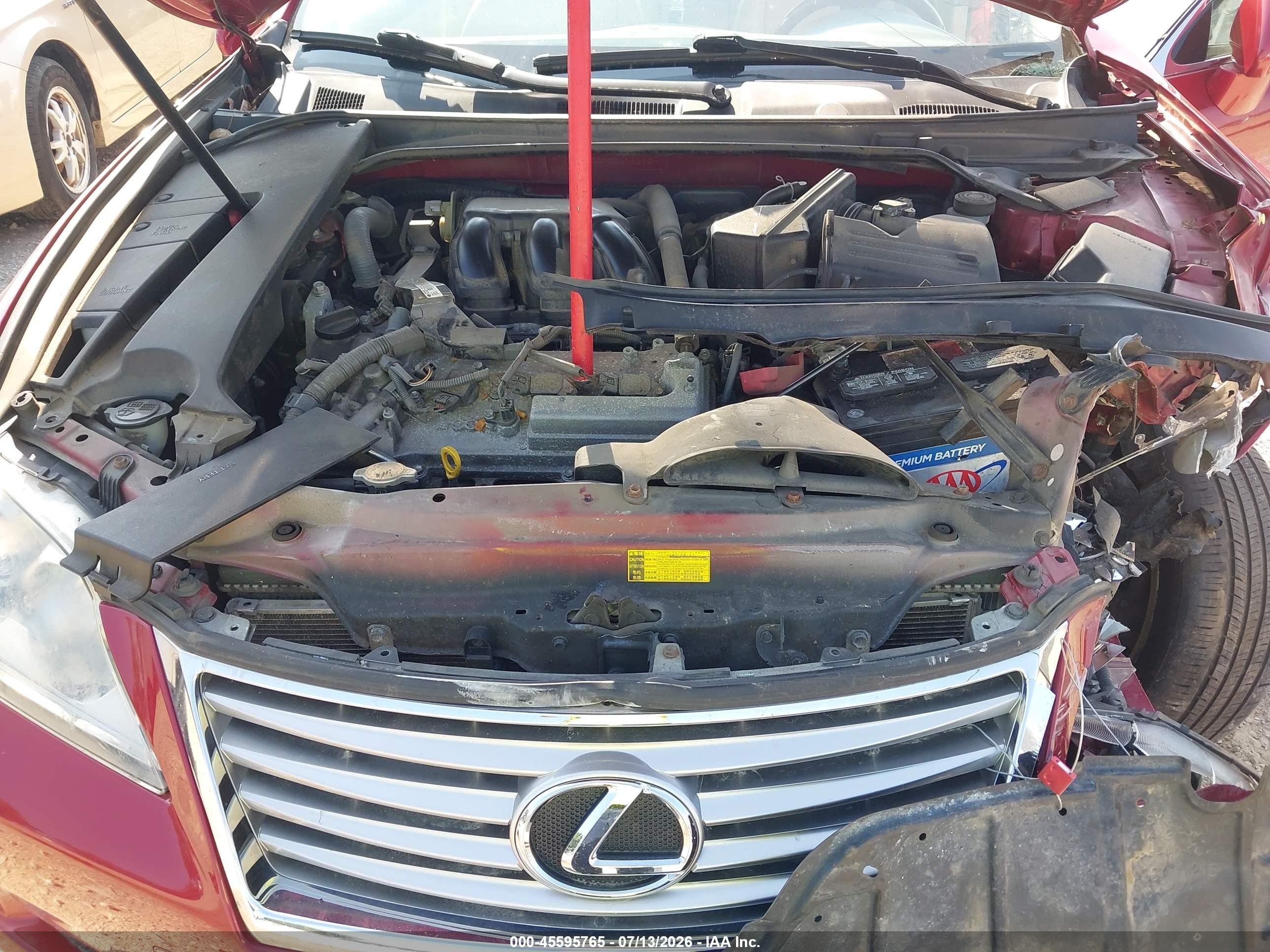 2012 Lexus Es 350   Красный vin: JTHBK1EG7C2478292