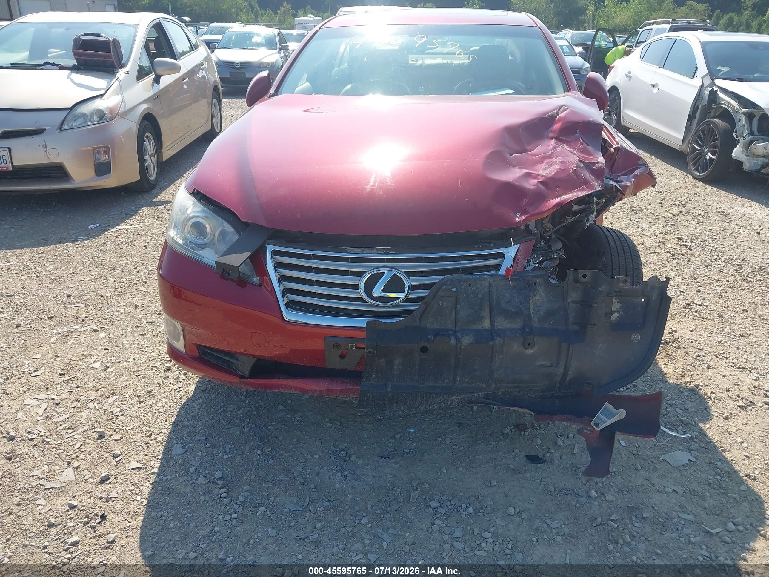 2012 Lexus Es 350   Красный vin: JTHBK1EG7C2478292