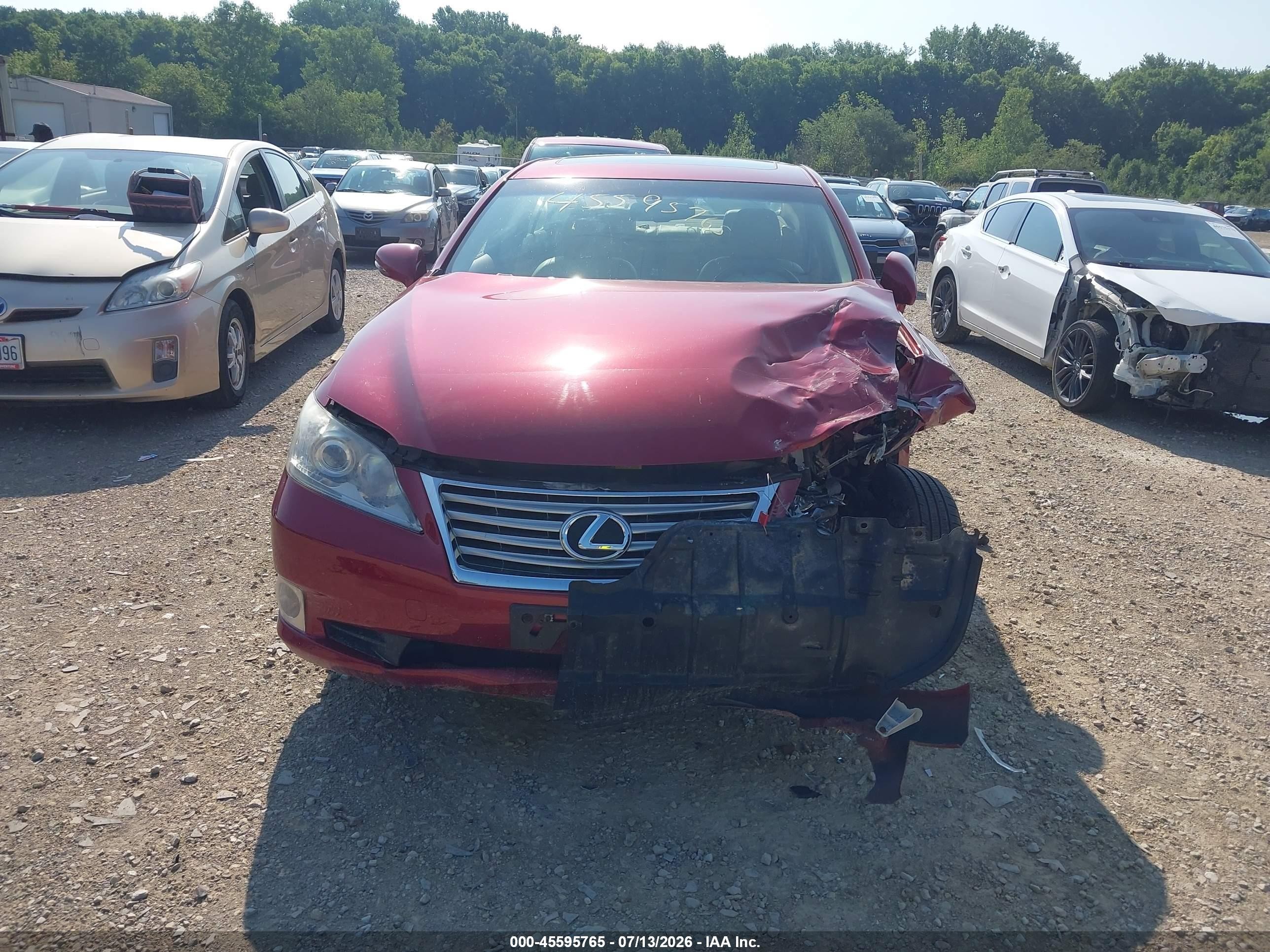 2012 Lexus Es 350   Красный vin: JTHBK1EG7C2478292