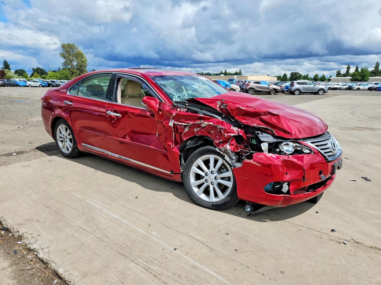 2012 Lexus Es 350 Red vin: JTHBK1EG7C2484352