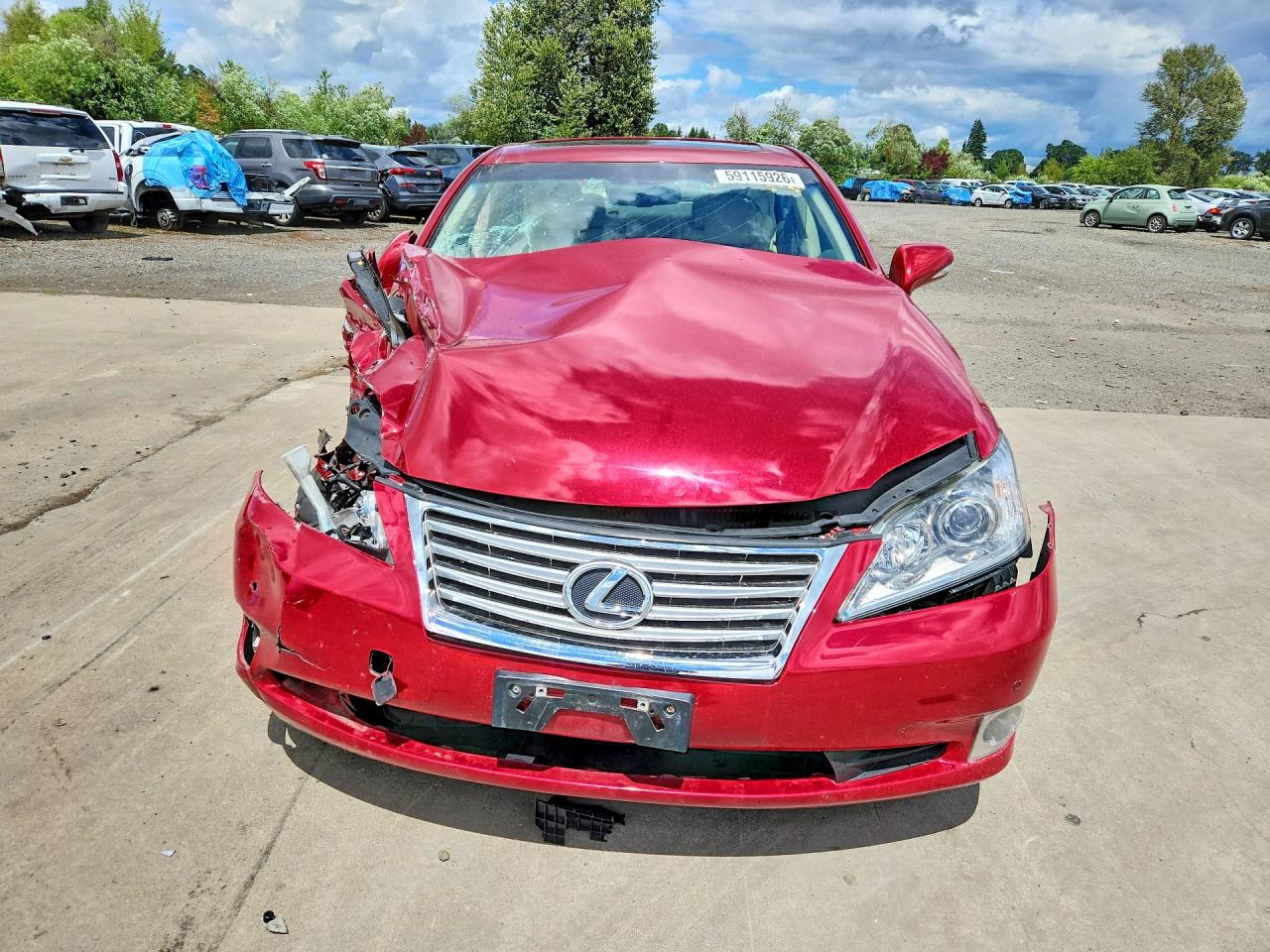 2012 Lexus Es 350 Red vin: JTHBK1EG7C2484352