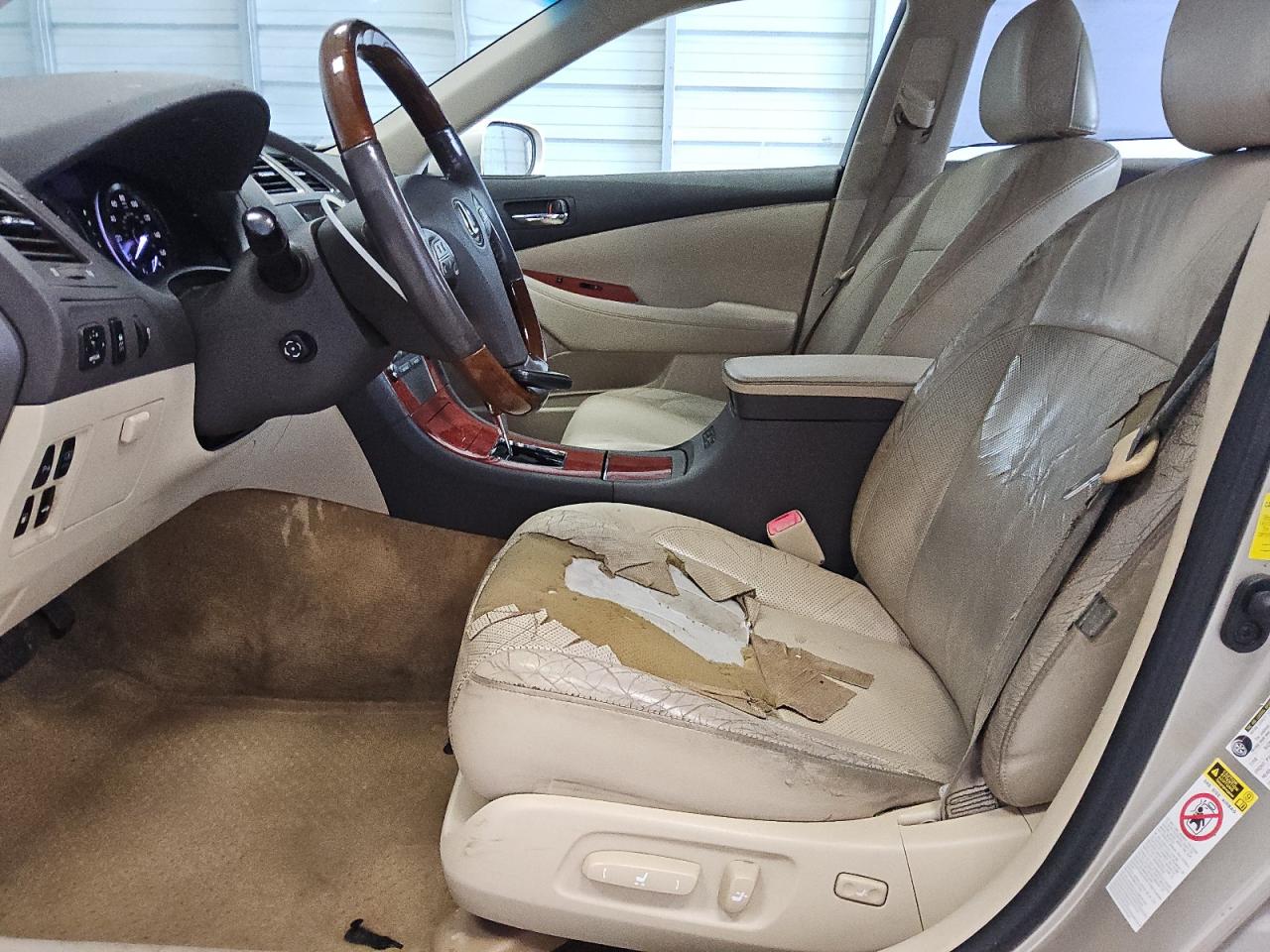 2012 Lexus Es 350 Gold vin: JTHBK1EG7C2505149 Damage: Left Front Seat Cushion, Torn, > 12 Inches