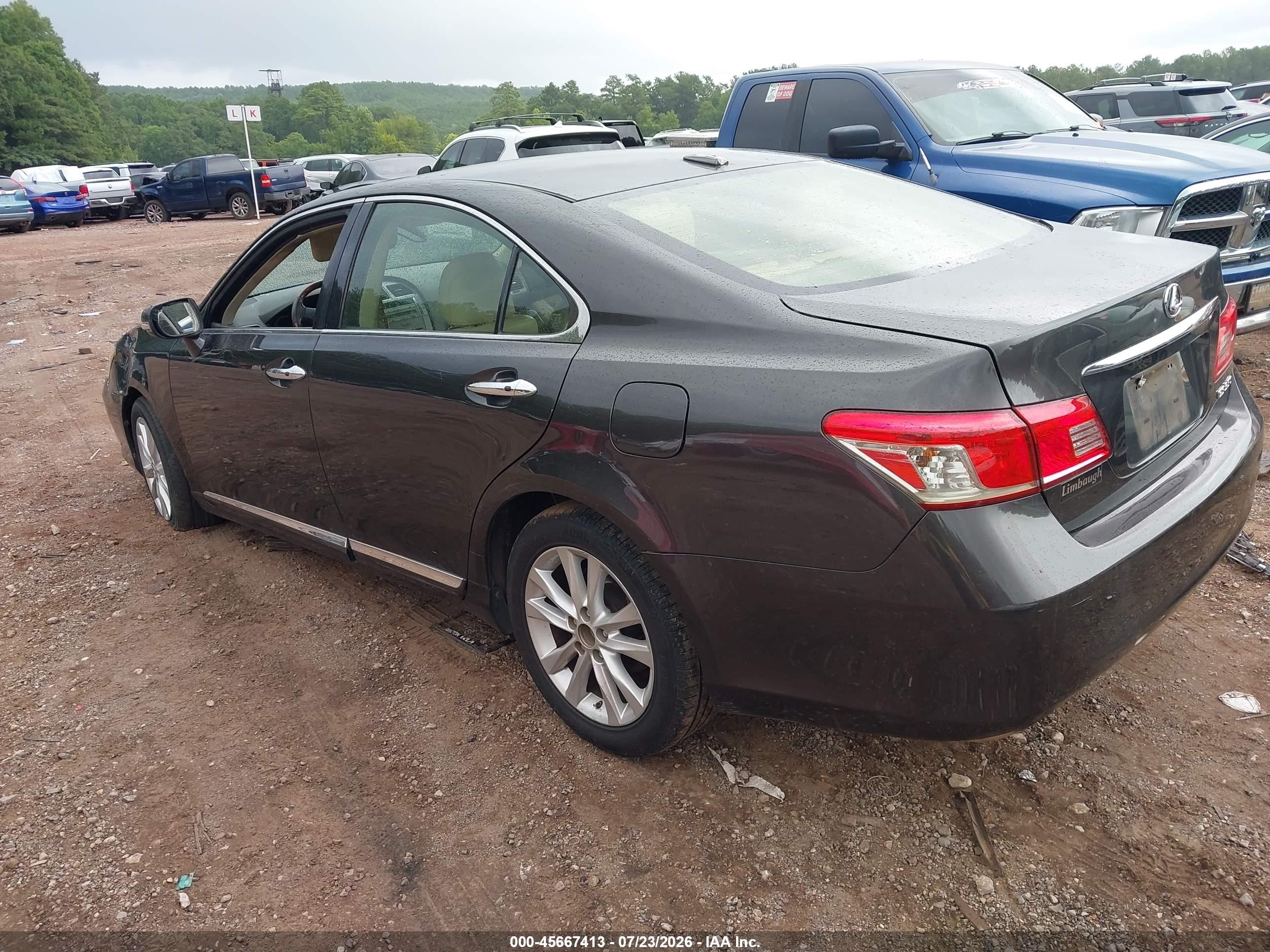 2012 Lexus Es 350 Black vin: JTHBK1EG7C2509783