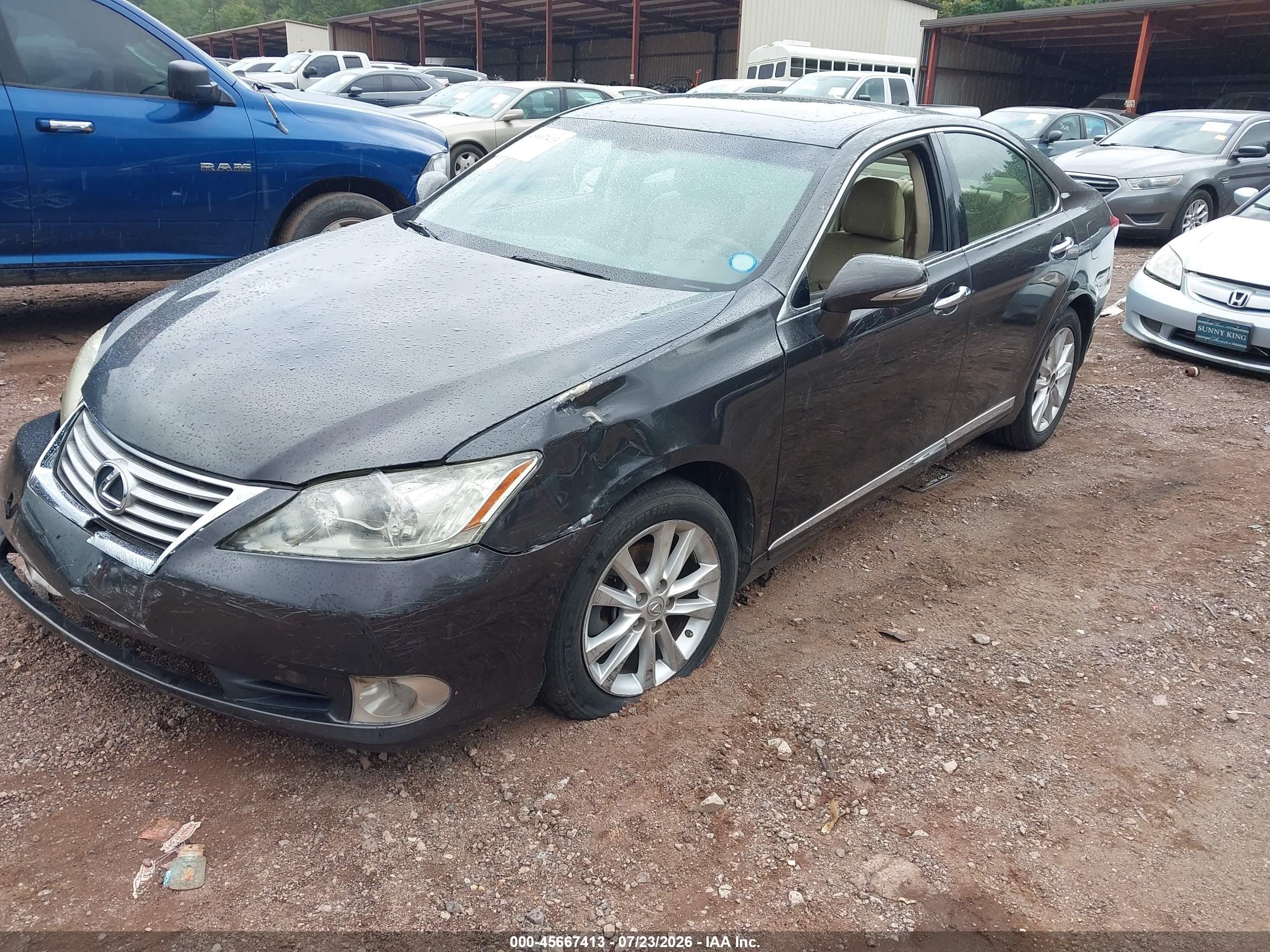 2012 Lexus Es 350 Black vin: JTHBK1EG7C2509783