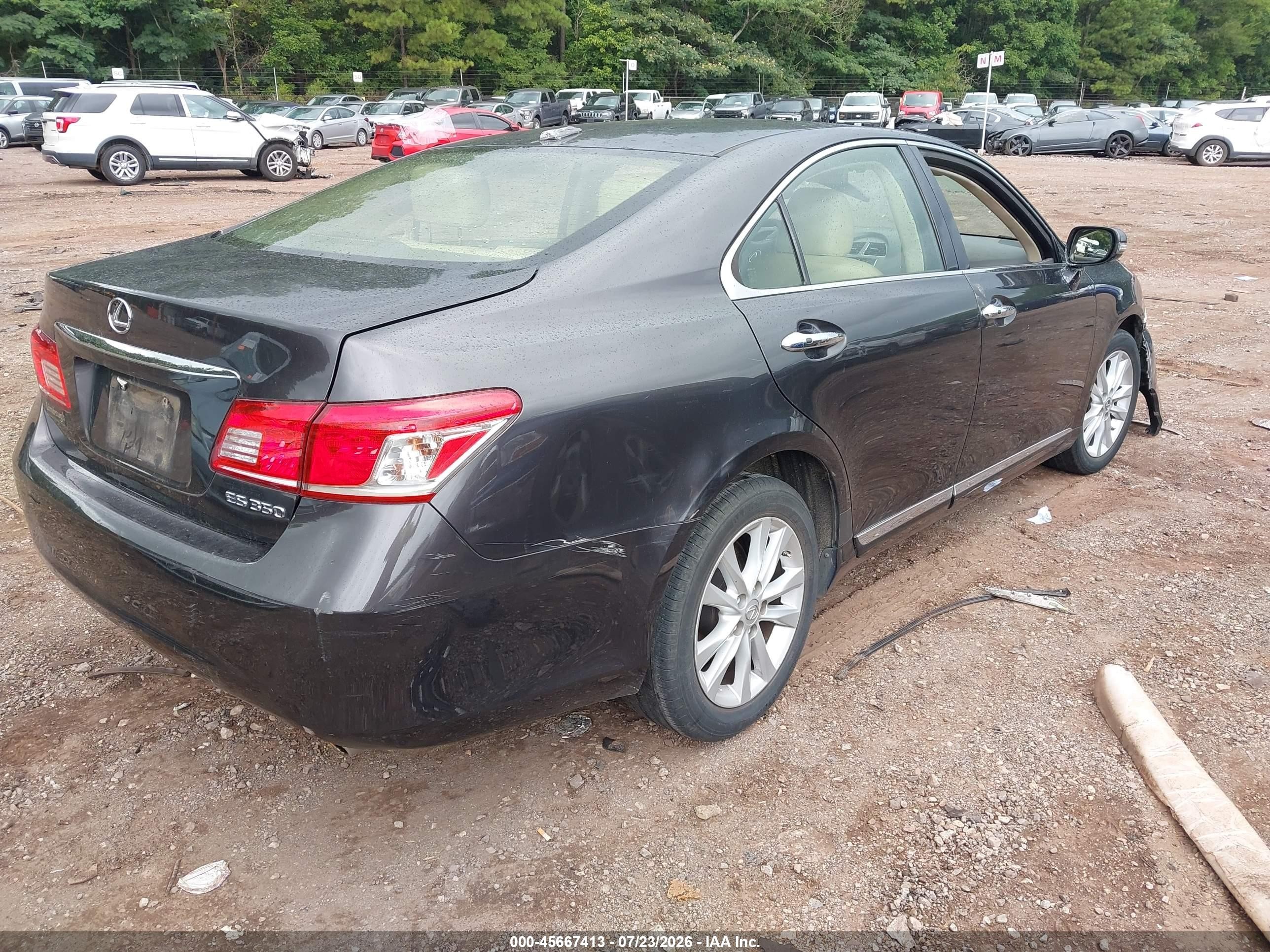 2012 Lexus Es 350 Black vin: JTHBK1EG7C2509783