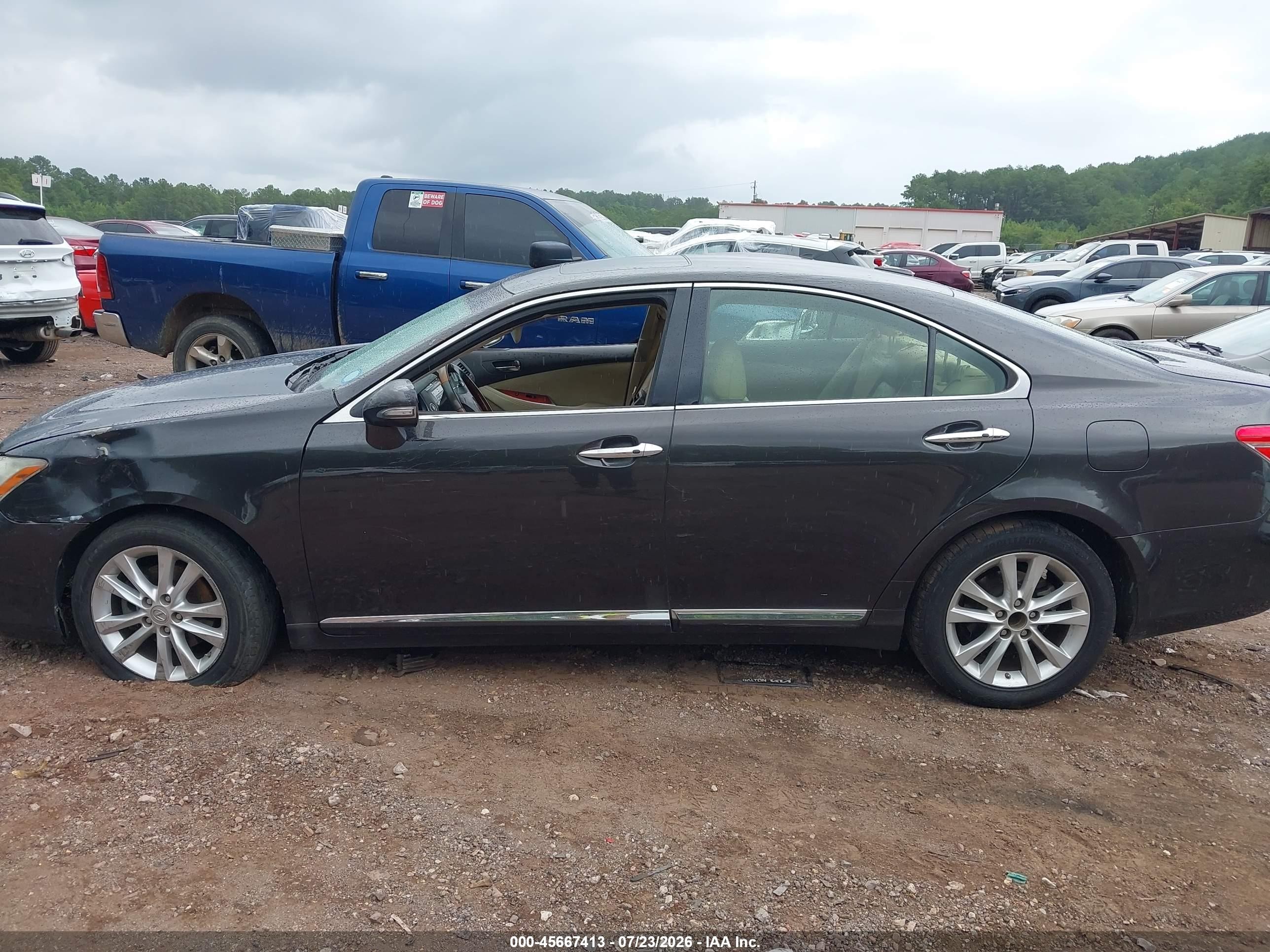 2012 Lexus Es 350 Black vin: JTHBK1EG7C2509783