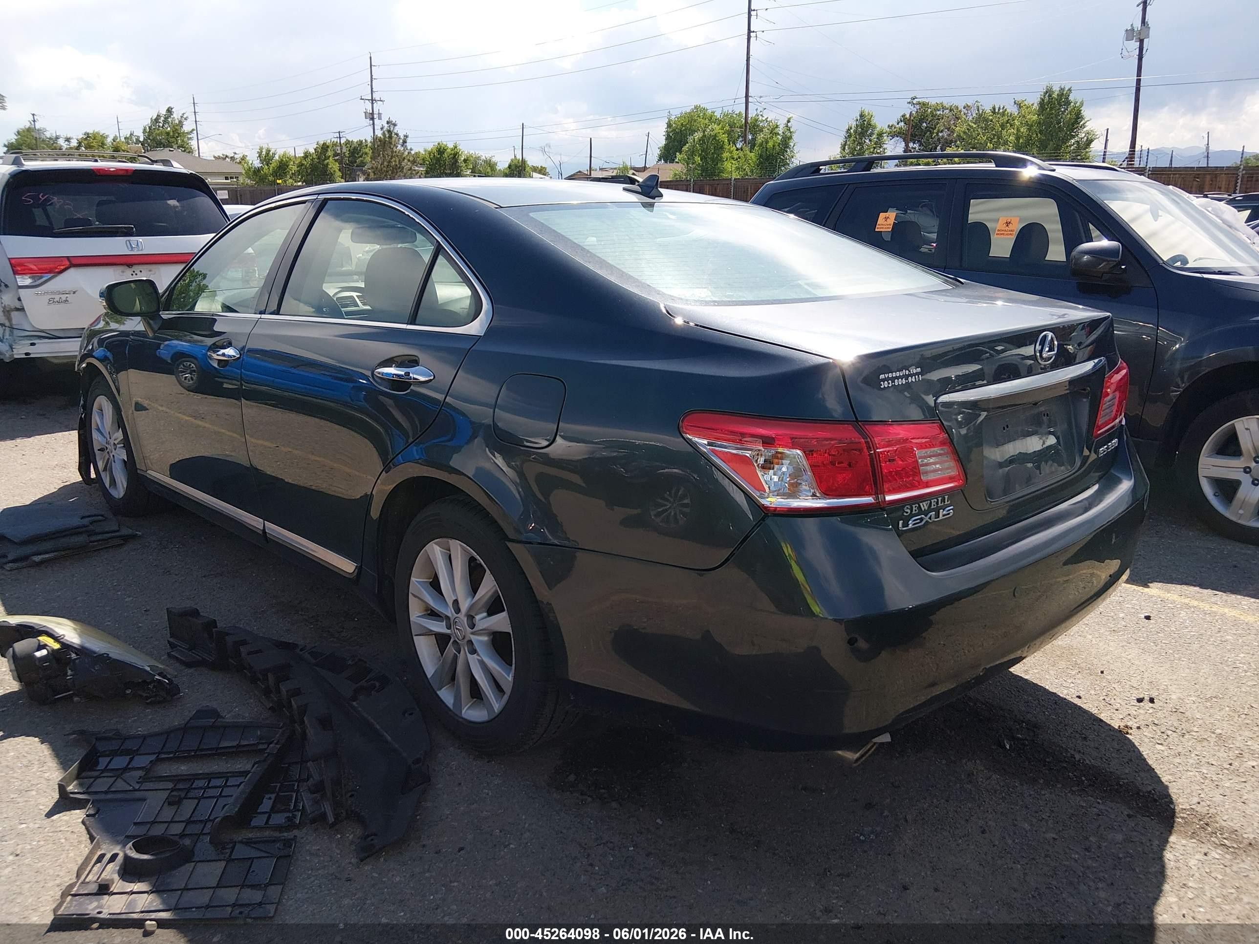 2010 Lexus Es 350   Black vin: JTHBK1EG8A2344355