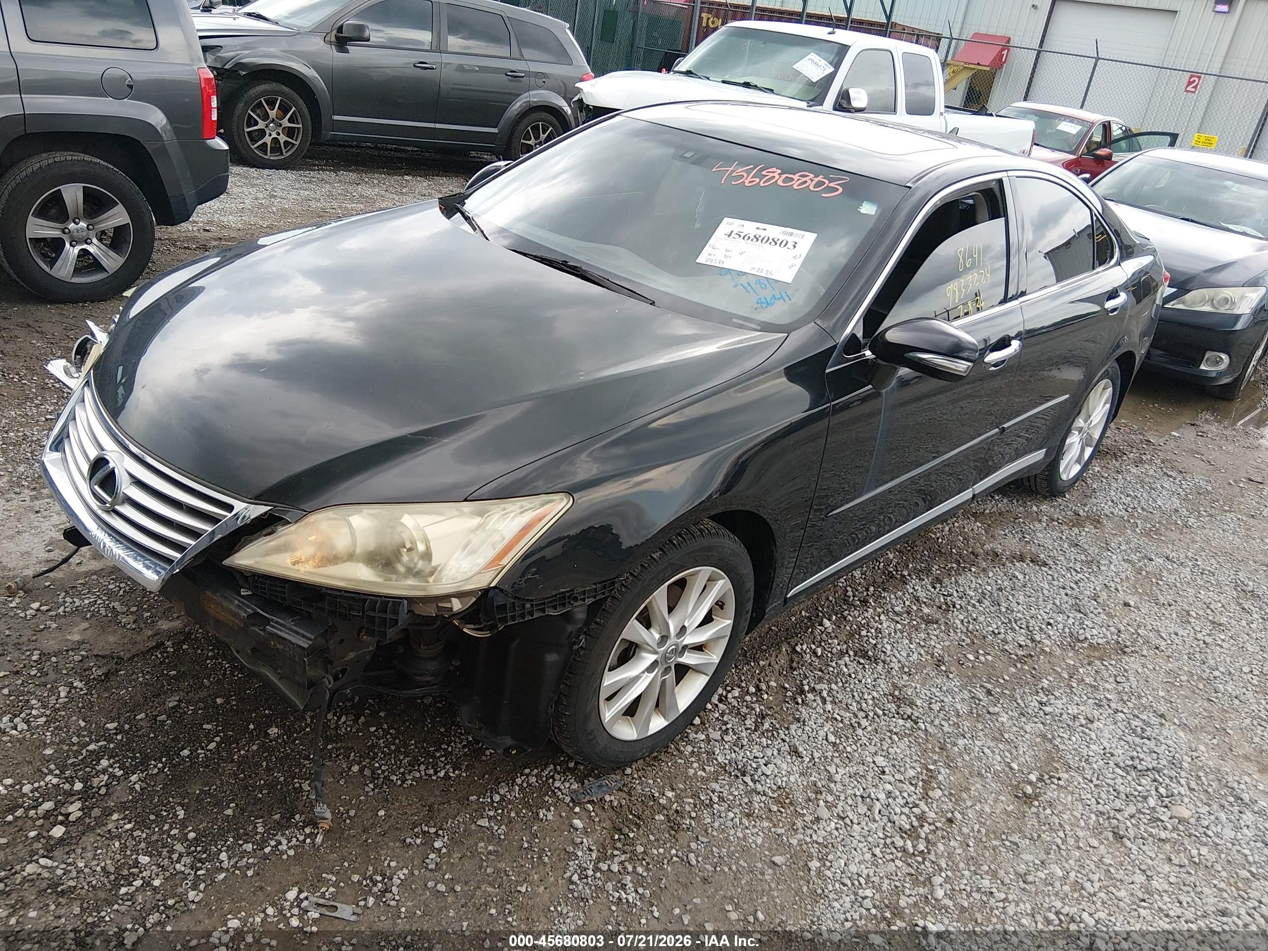 2010 Lexus Es 350   Black vin: JTHBK1EG8A2368641