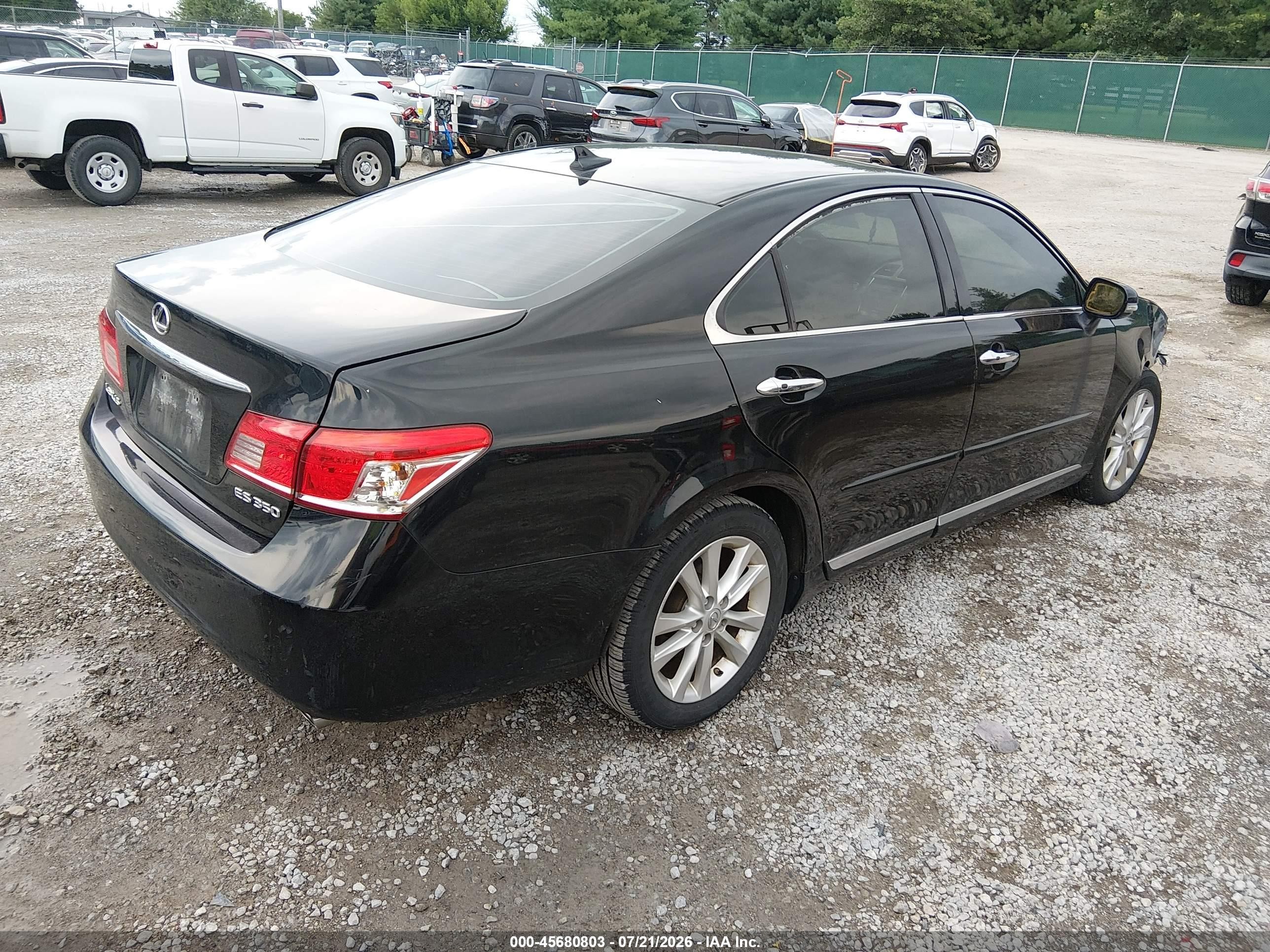 2010 Lexus Es 350   Black vin: JTHBK1EG8A2368641