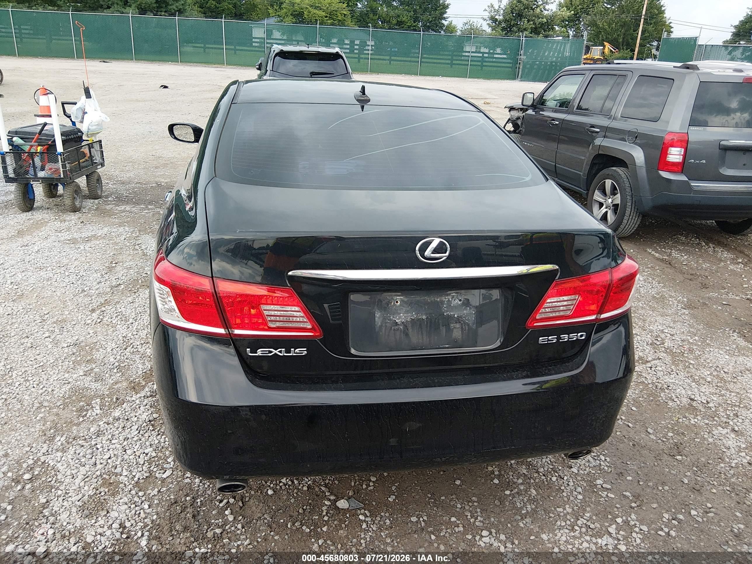 2010 Lexus Es 350   Black vin: JTHBK1EG8A2368641