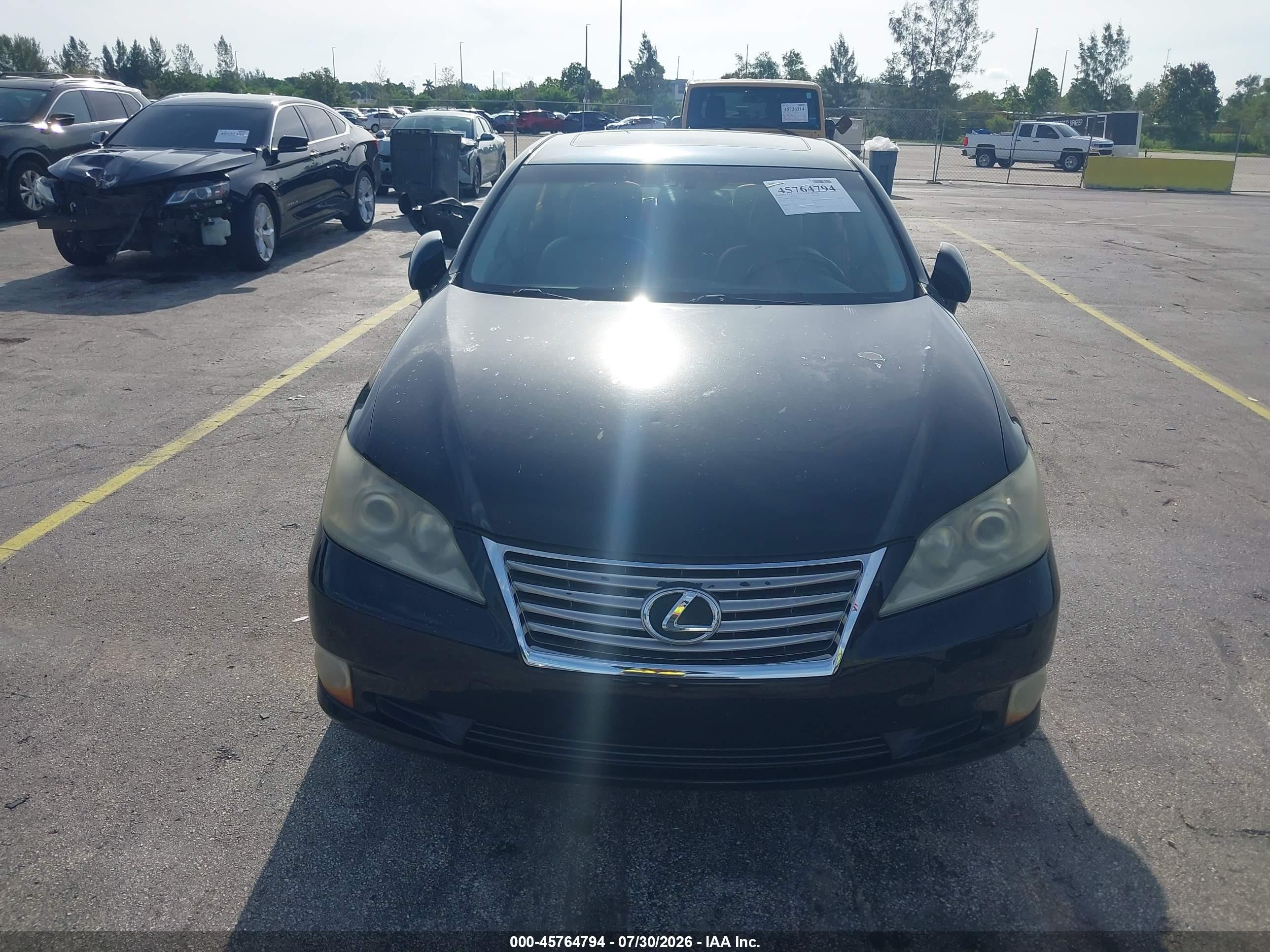 2010 Lexus Es 350   Black vin: JTHBK1EG8A2402822