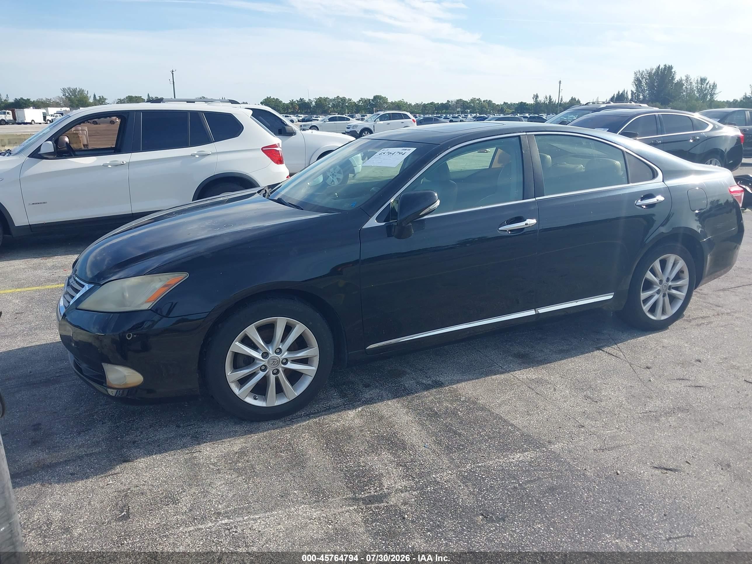 2010 Lexus Es 350   Black vin: JTHBK1EG8A2402822