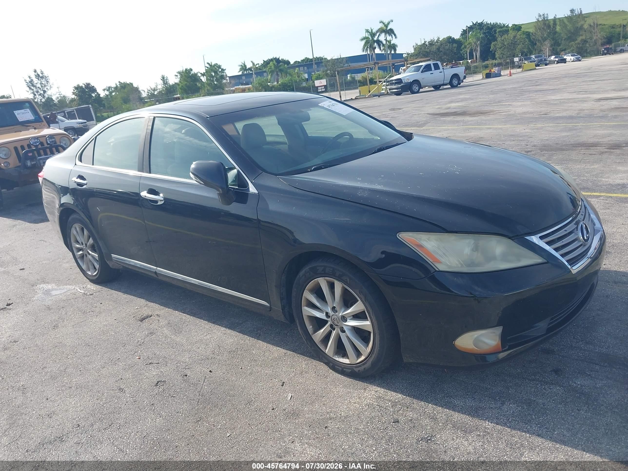 2010 Lexus Es 350   Black vin: JTHBK1EG8A2402822