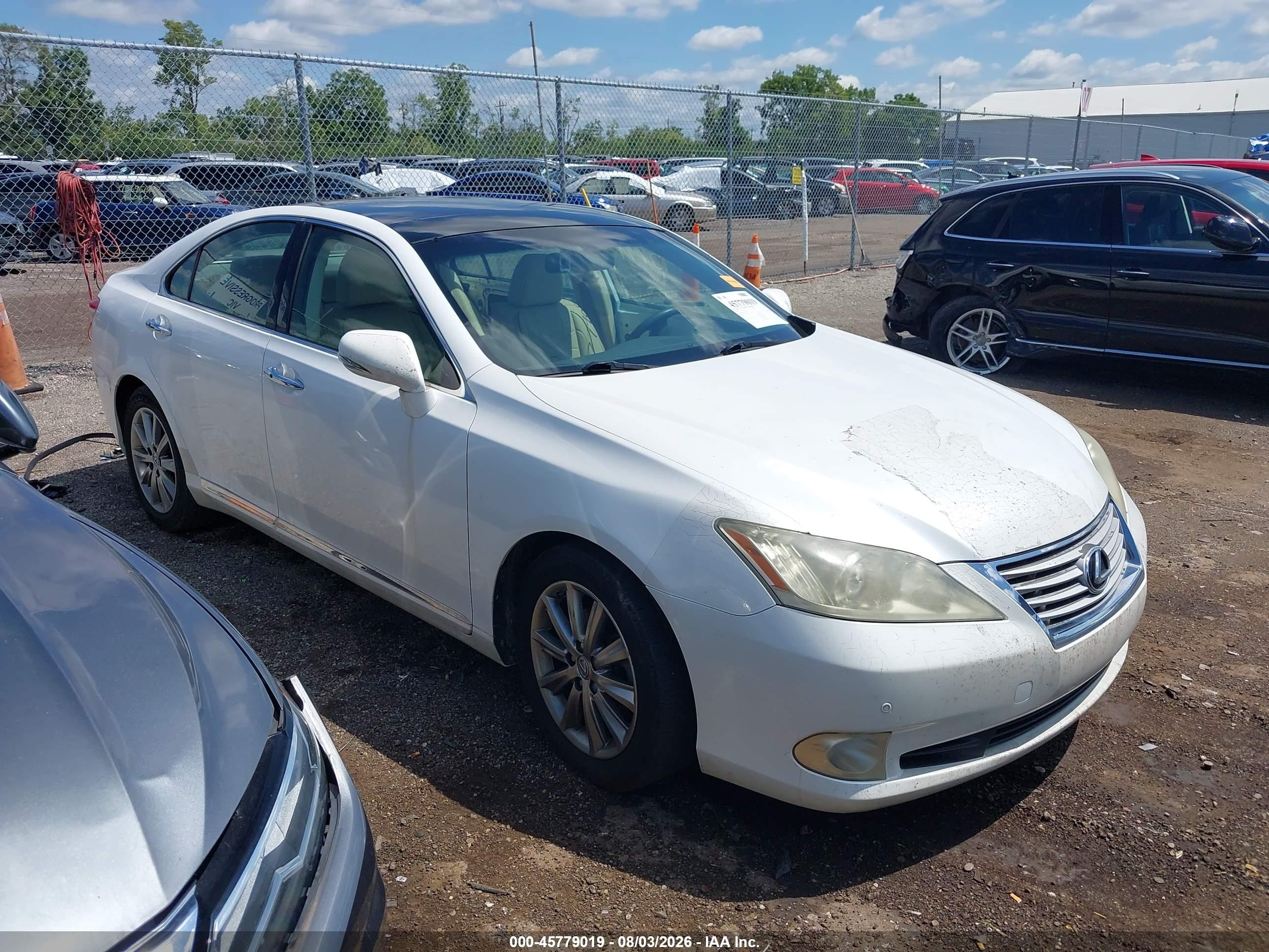 2010 Lexus Es 350   White vin: JTHBK1EG8A2404053