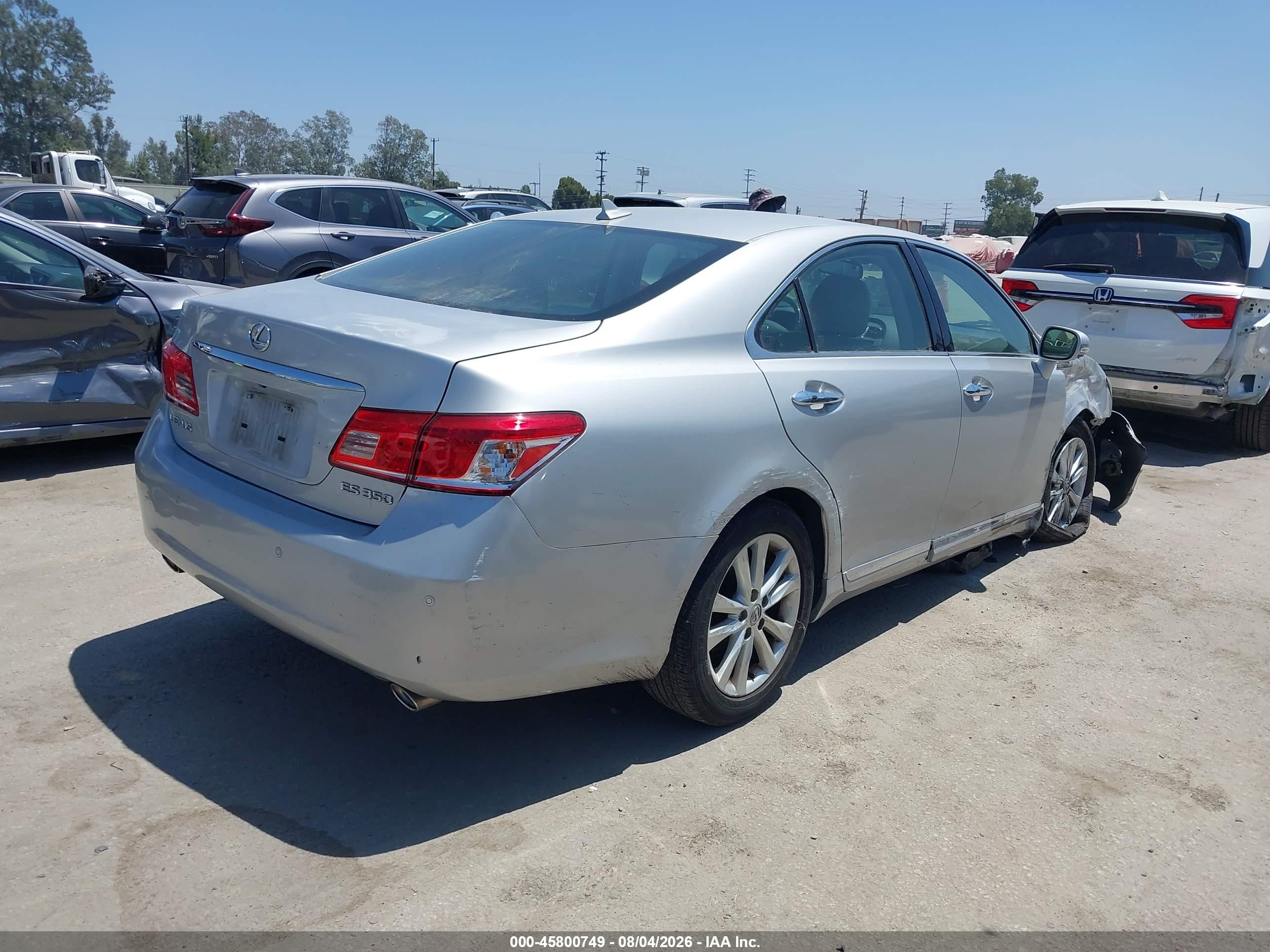 2010 Lexus Es 350   Silver vin: JTHBK1EG8A2410337