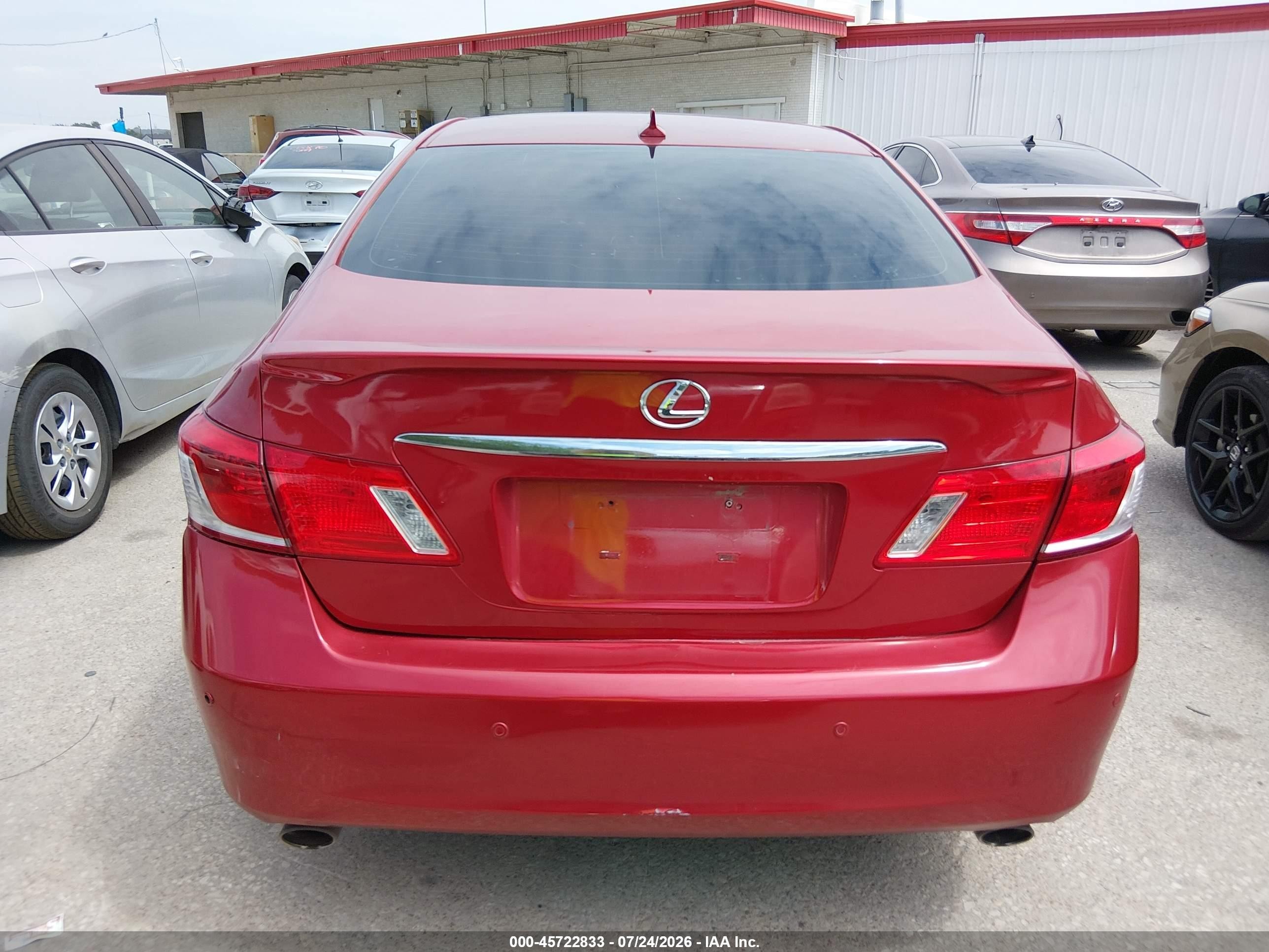 2010 Lexus Es 350   Бордовый vin: JTHBK1EG8A2412489