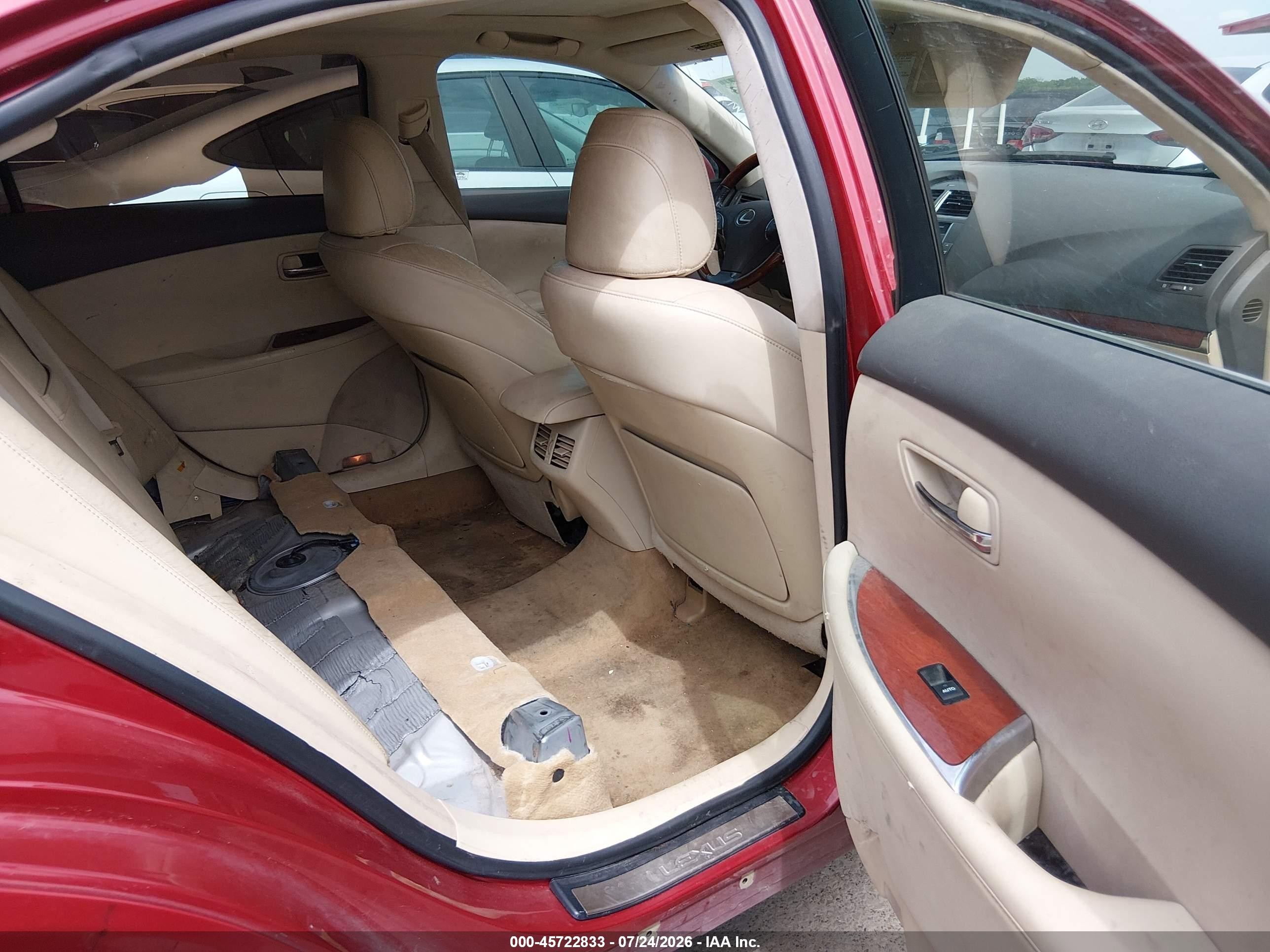 2010 Lexus Es 350   Бордовый vin: JTHBK1EG8A2412489