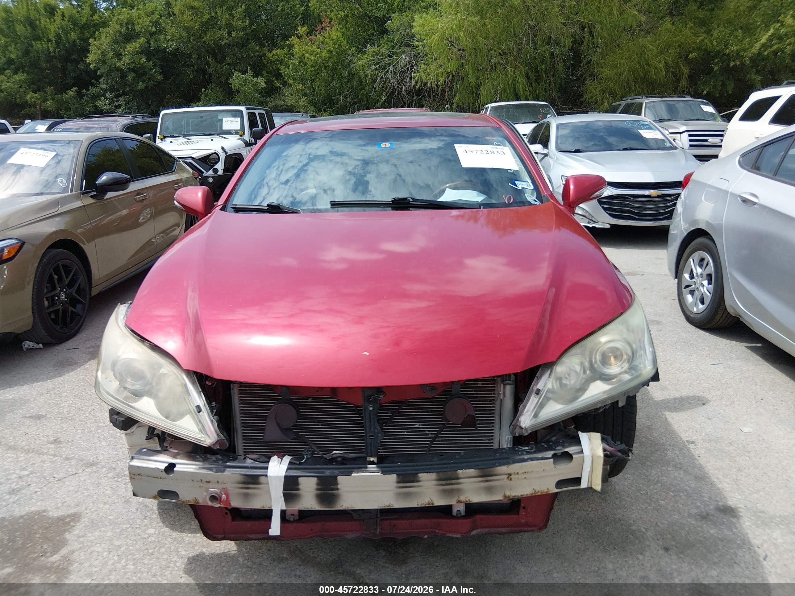 2010 Lexus Es 350   Бордовый vin: JTHBK1EG8A2412489